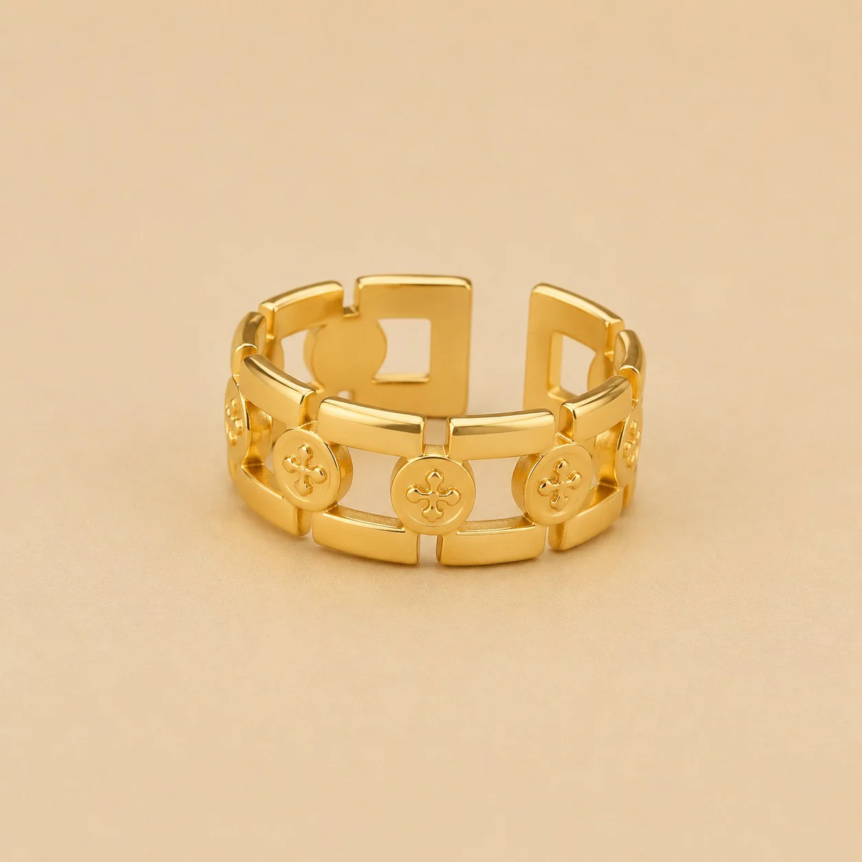 18K Glod Plated Coin Ring
