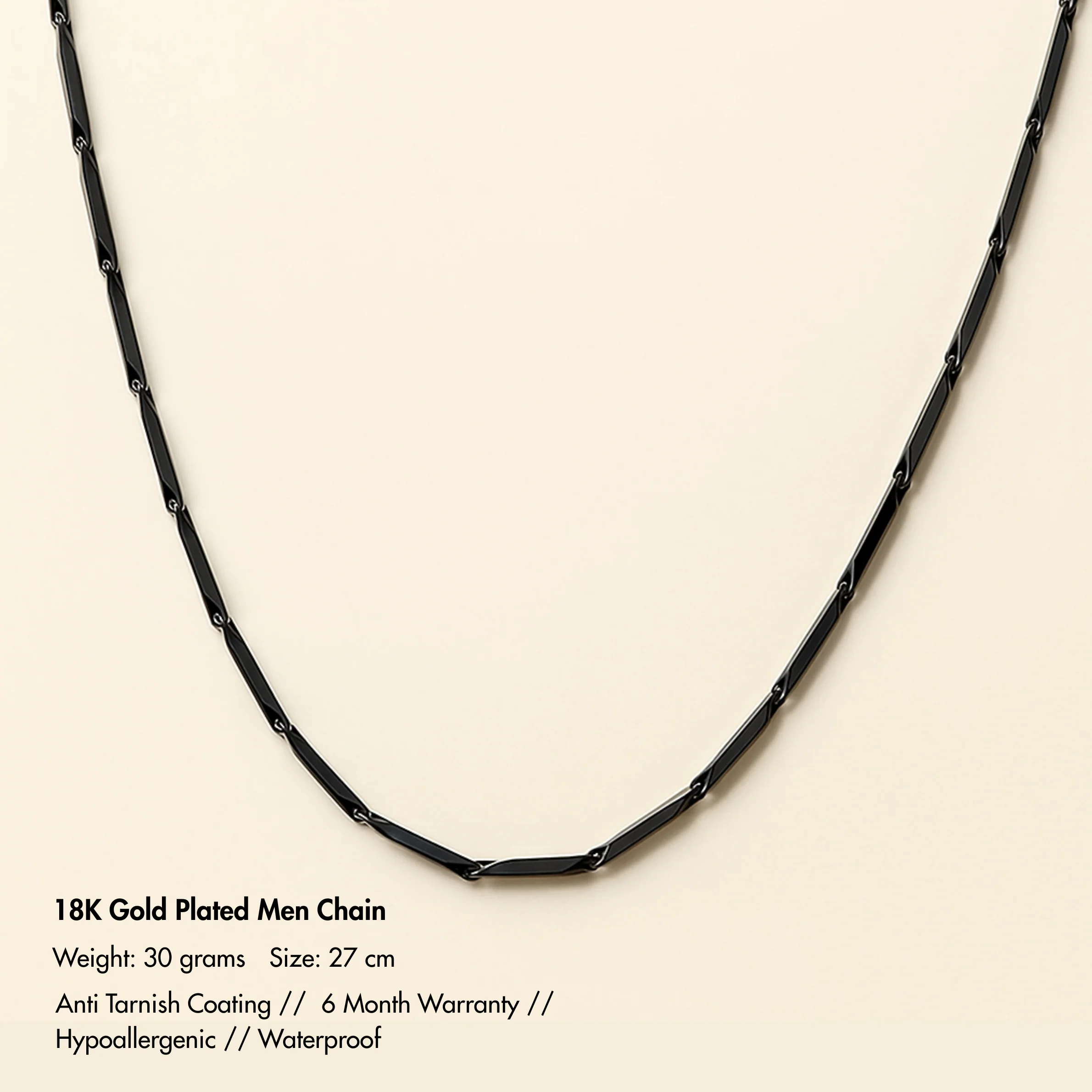 Men-Classic Black Chain