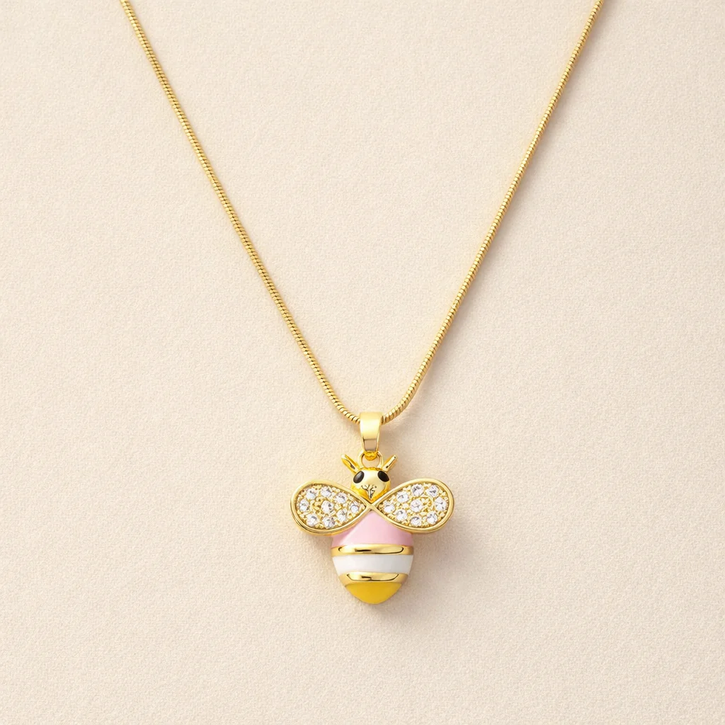 18k Gold Plated Bee Hawaii Style Luxury Beach Necklace