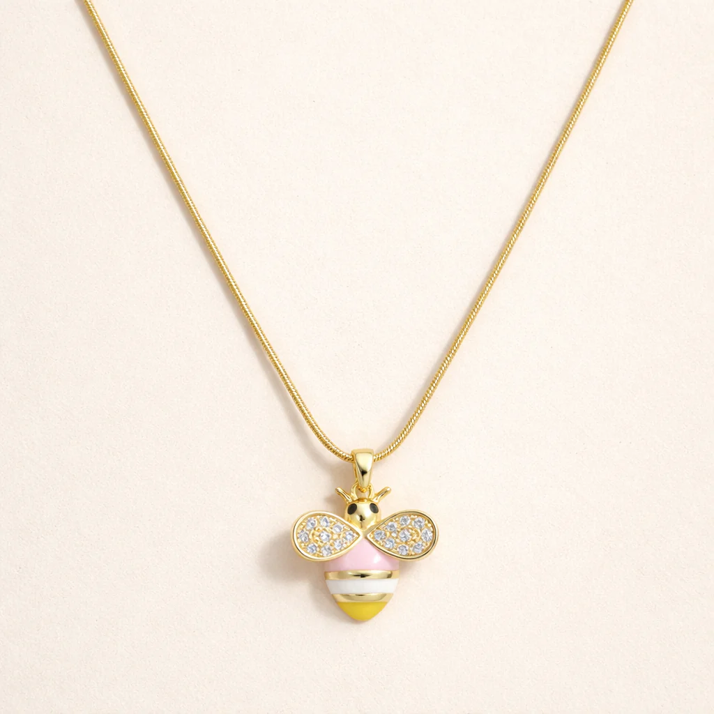 18k Gold Plated Bee Hawaii Style Luxury Beach Necklace - Image 2