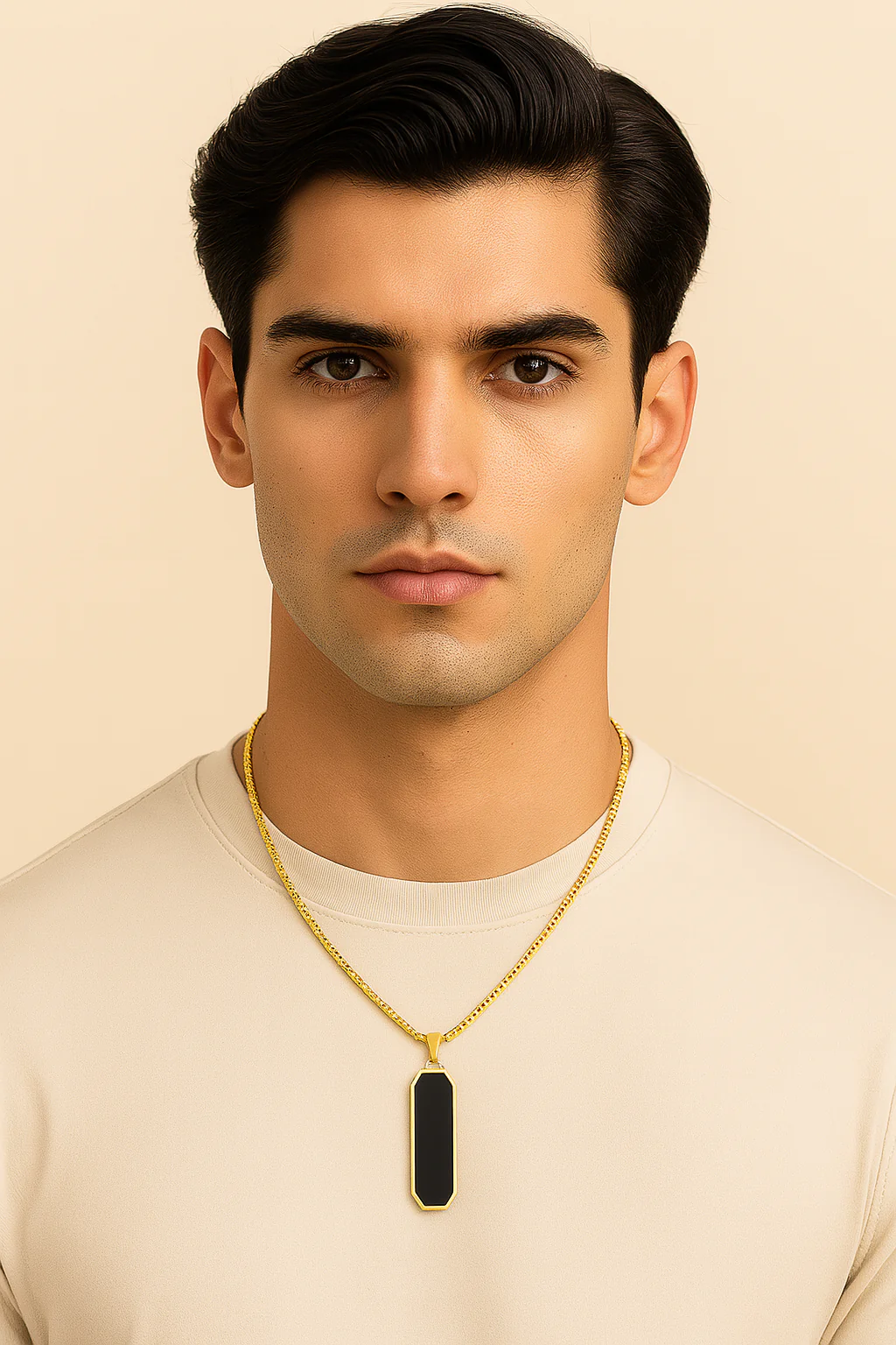 Men-18K Gold Plated Anti Tarnish Noble Chain Pendant - Image 2