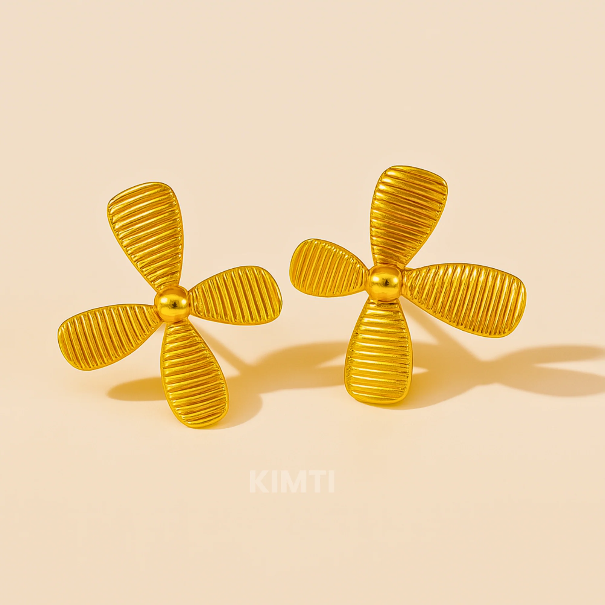 18k Gold Plated Bling Blogger Bow Anti Tarnish Earring