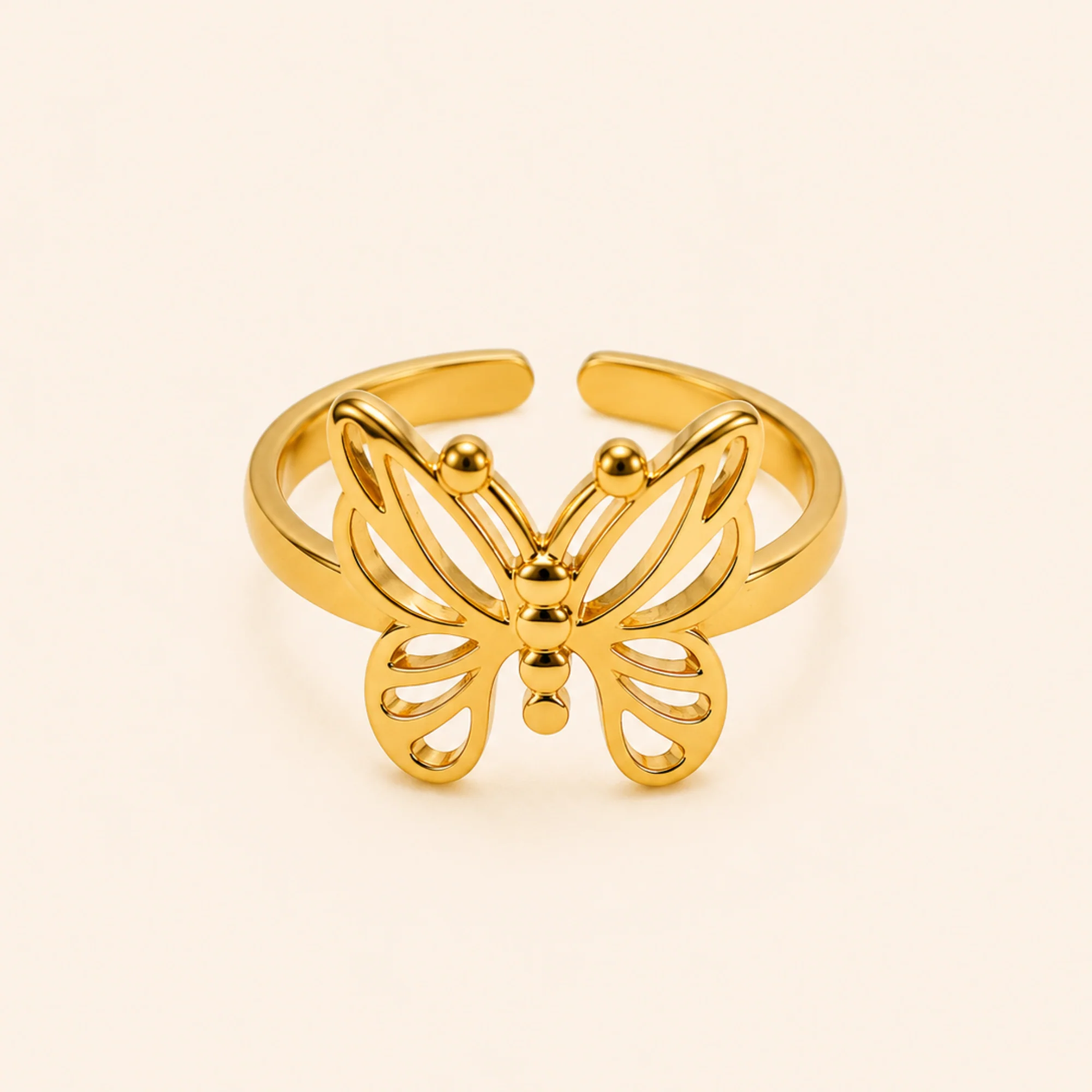 18K Gold Plated Butterfly Aura Ring
