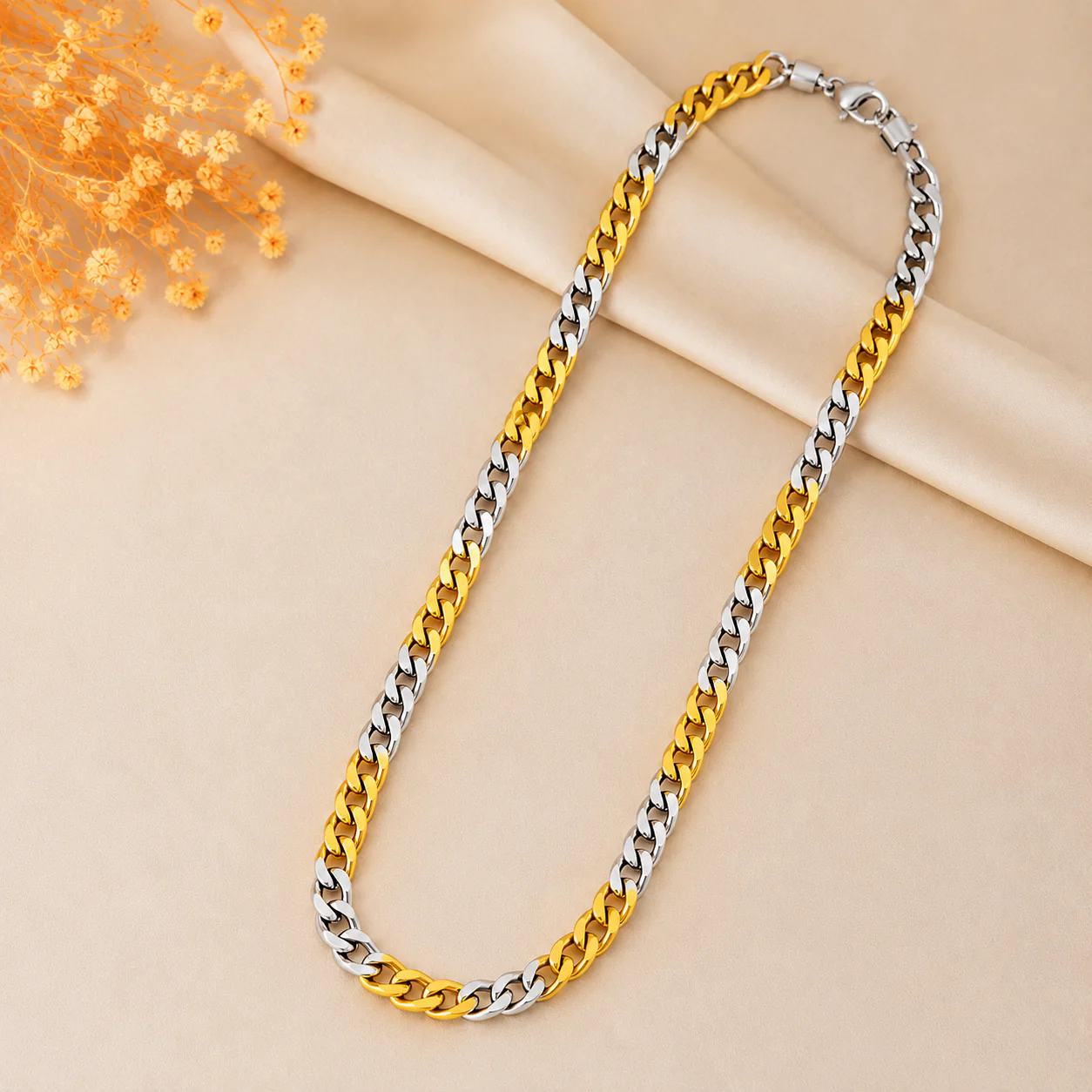 Men-Gold Duo Tone Stainless Steel Chain