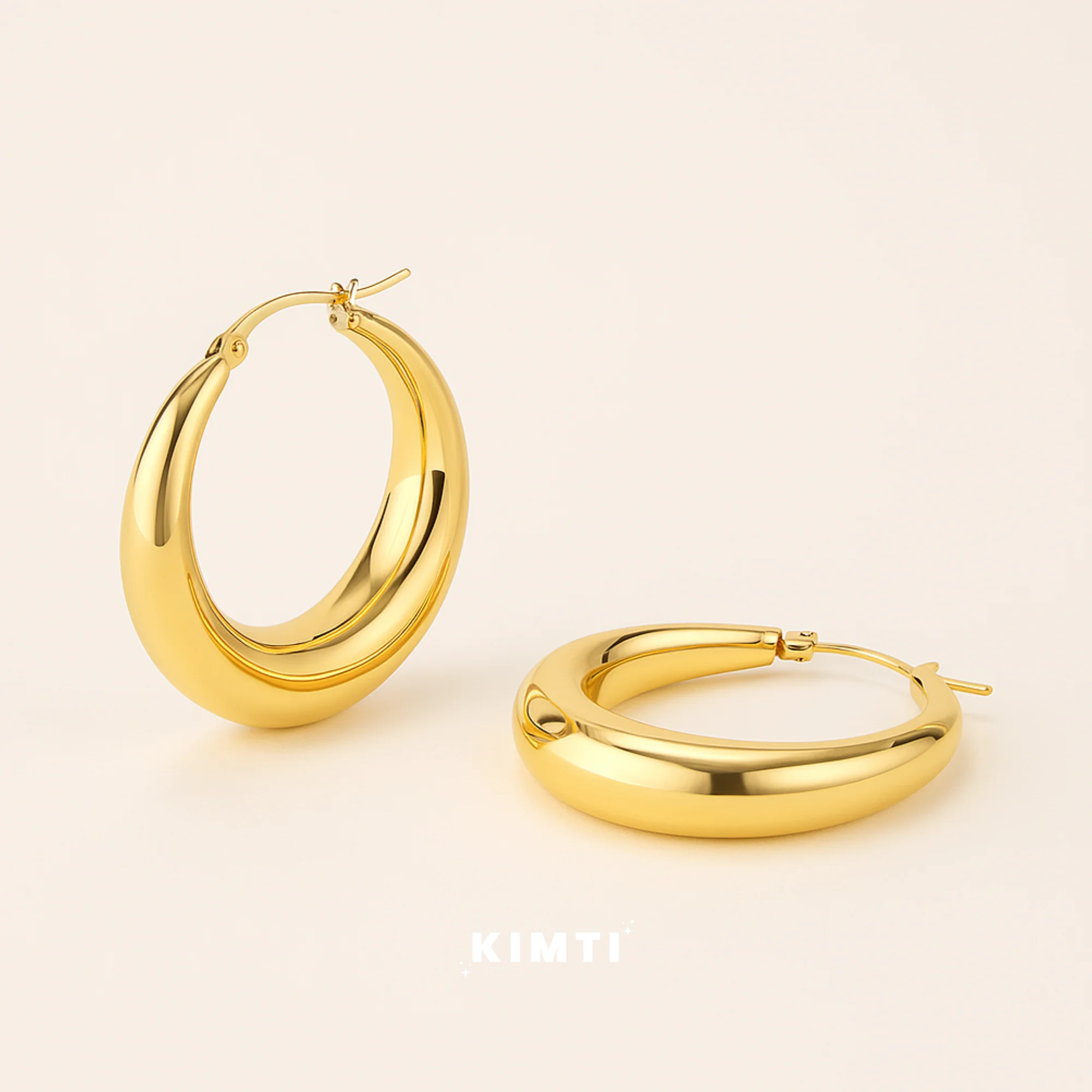 18K Gold Plated Gigi Hoop Anti Tarnish Earring