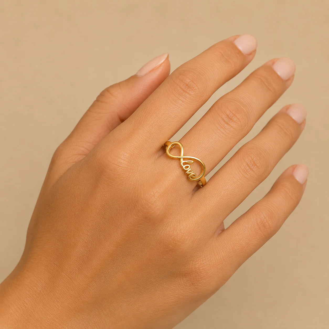 18K Gold Plated Daily Wear Love Band Ring