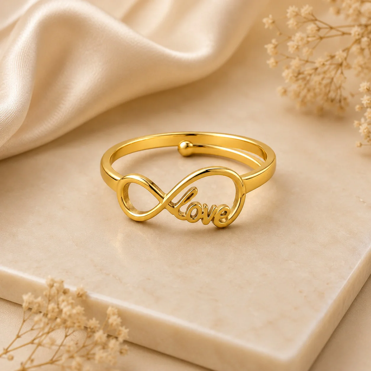 18K Gold Plated Daily Wear Love Band Ring - Image 2