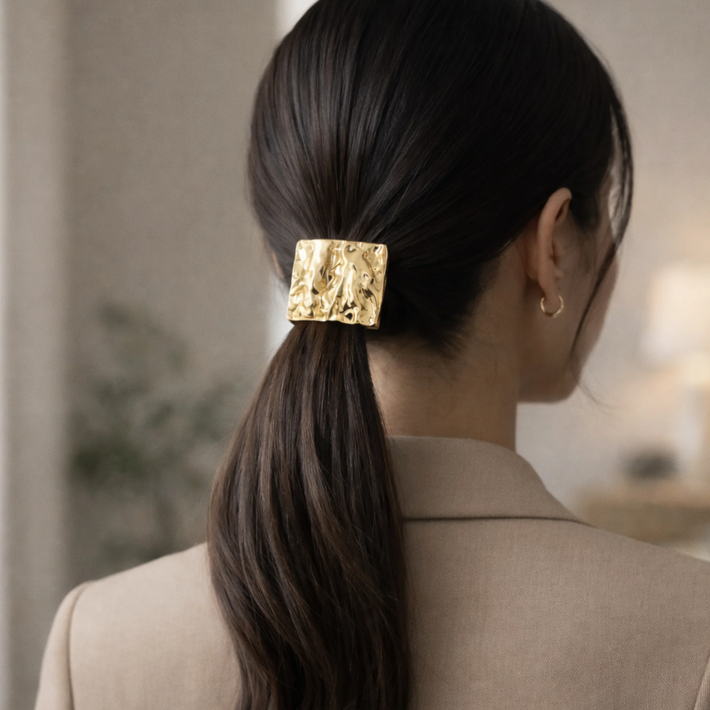 18k Gold Plated Dainty Hair Tie - Image 2