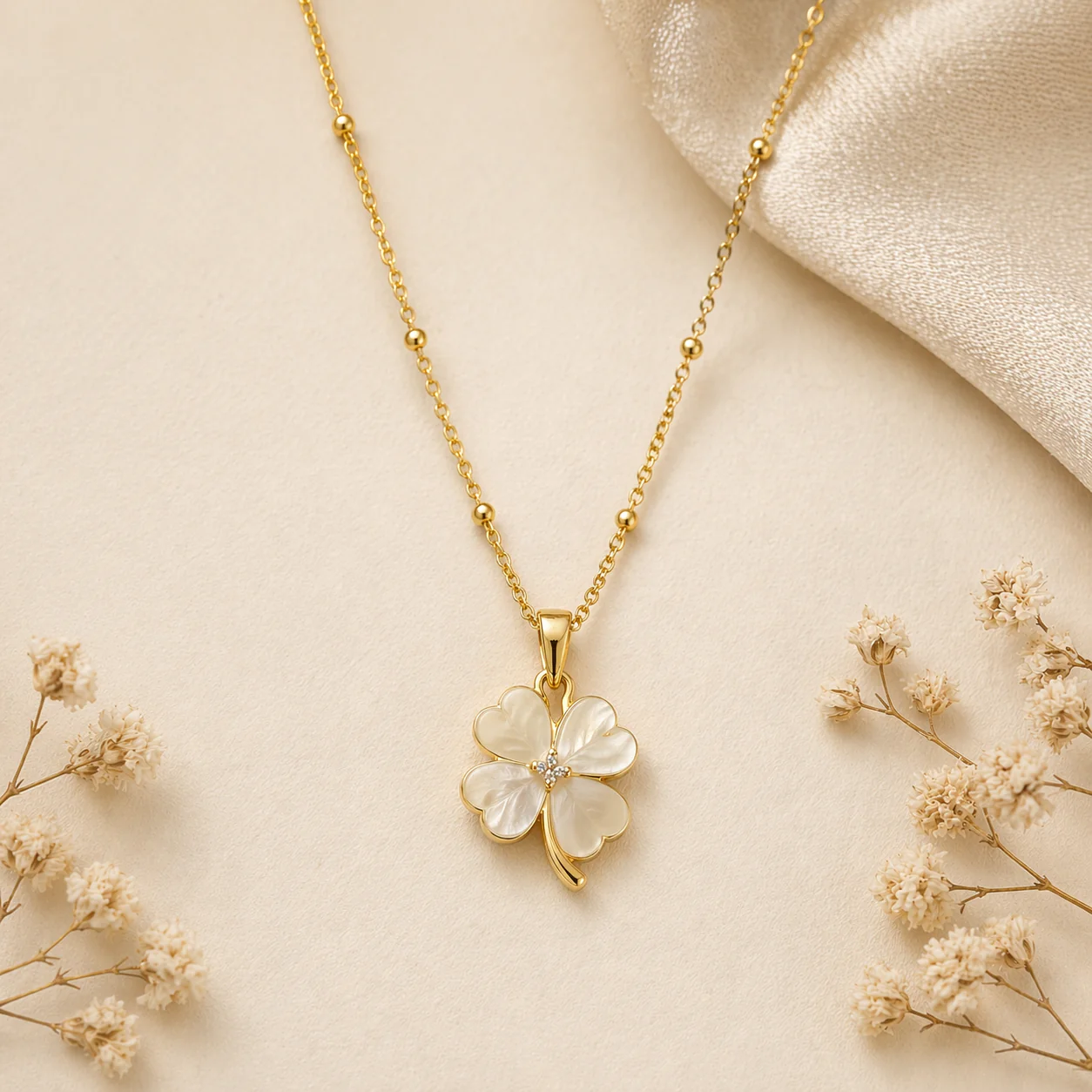 18k Gold Plated Daisy Flower Necklace
