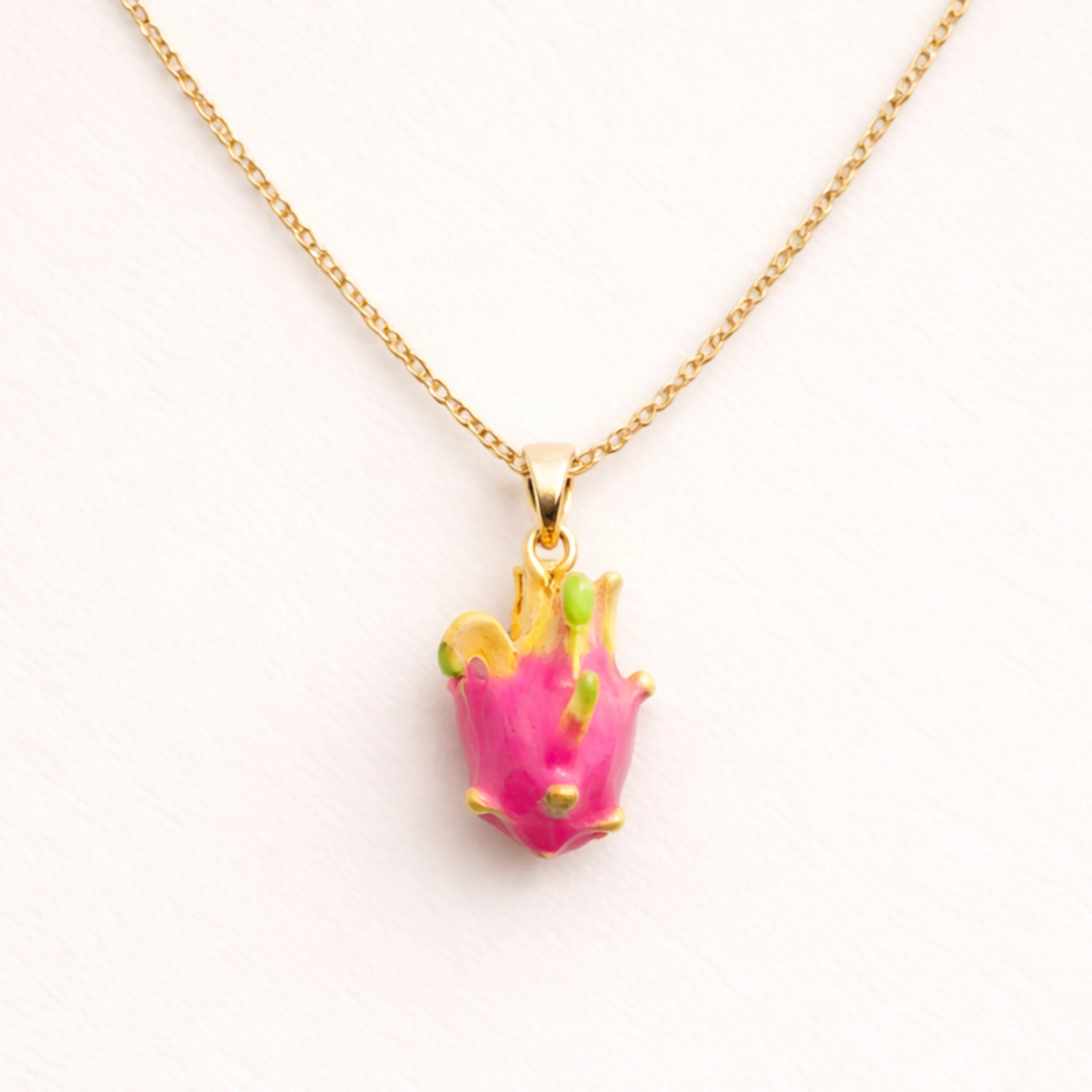 18k Gold Plated Exotica Bloom Charm Necklace