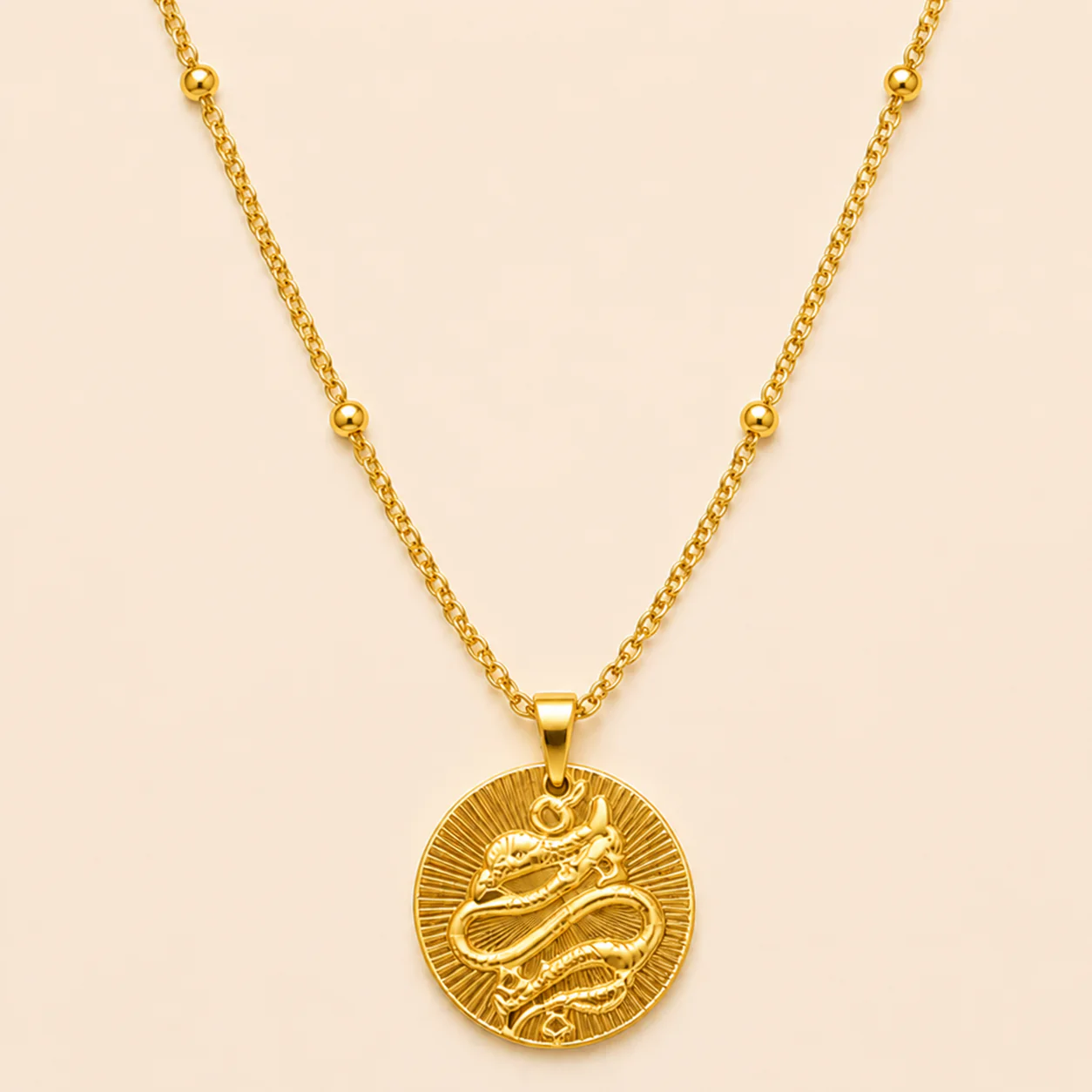 18K Gold Plated Fisch-Zodiac Kette Necklace
