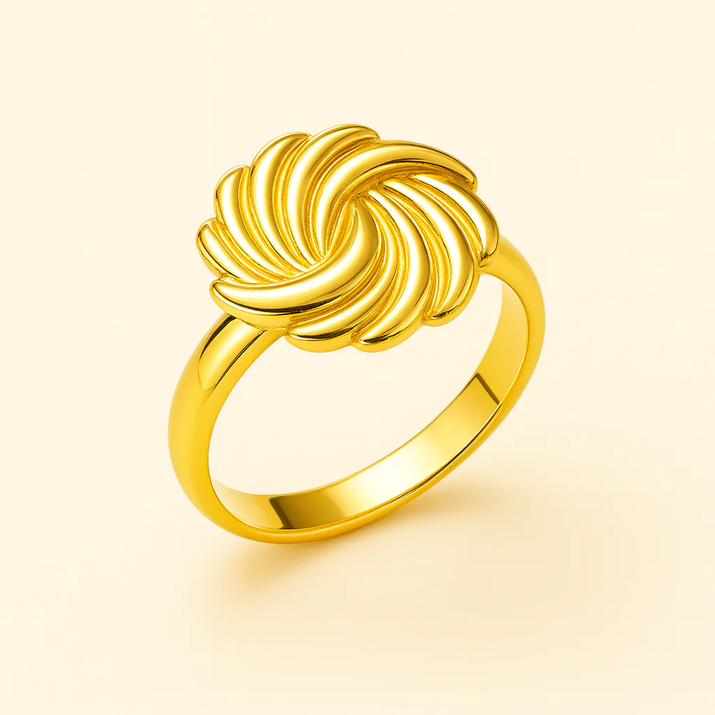 18K Gold Plated Halo Ring for Women