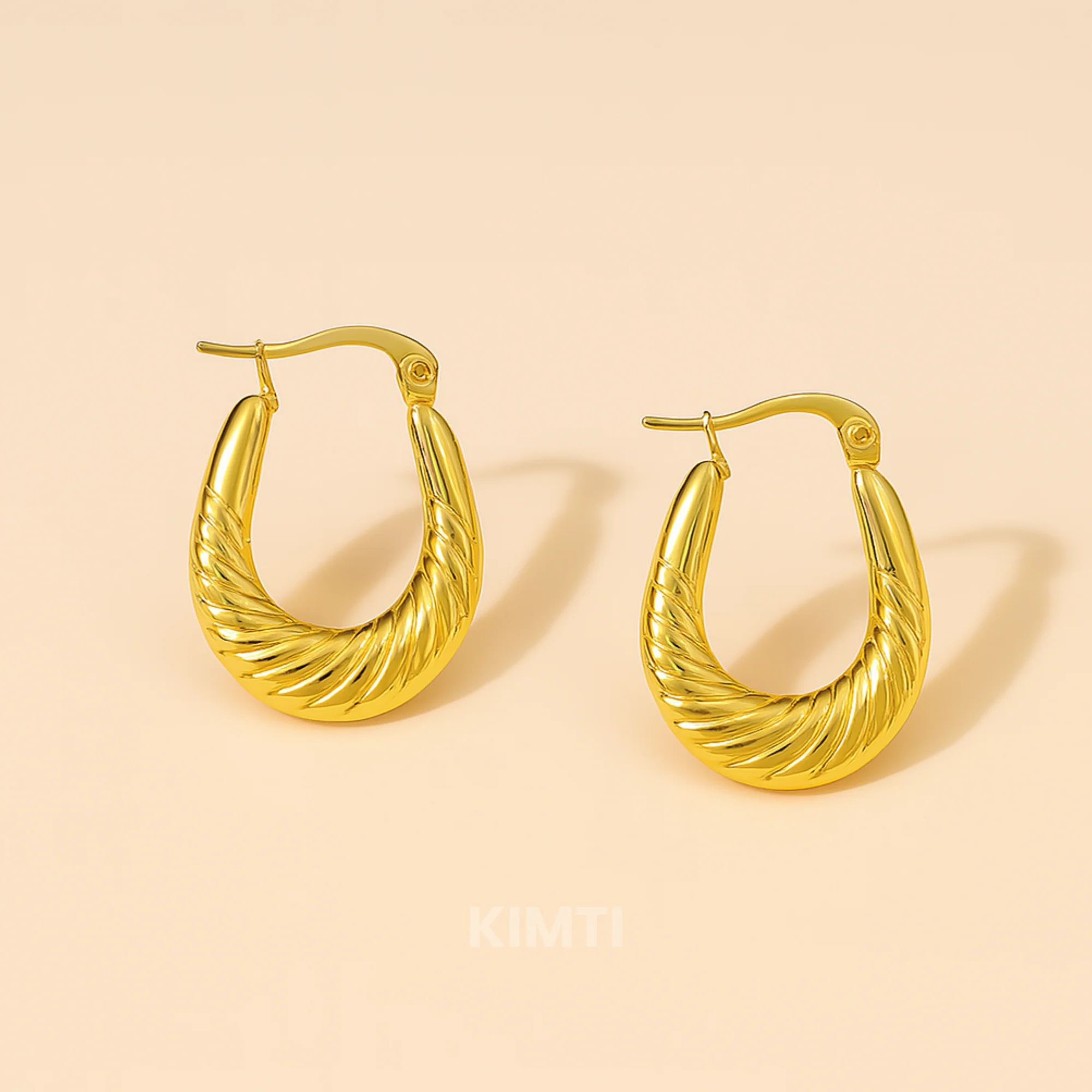 18k Gold-Plated Gilded Swirl Hoops Earring