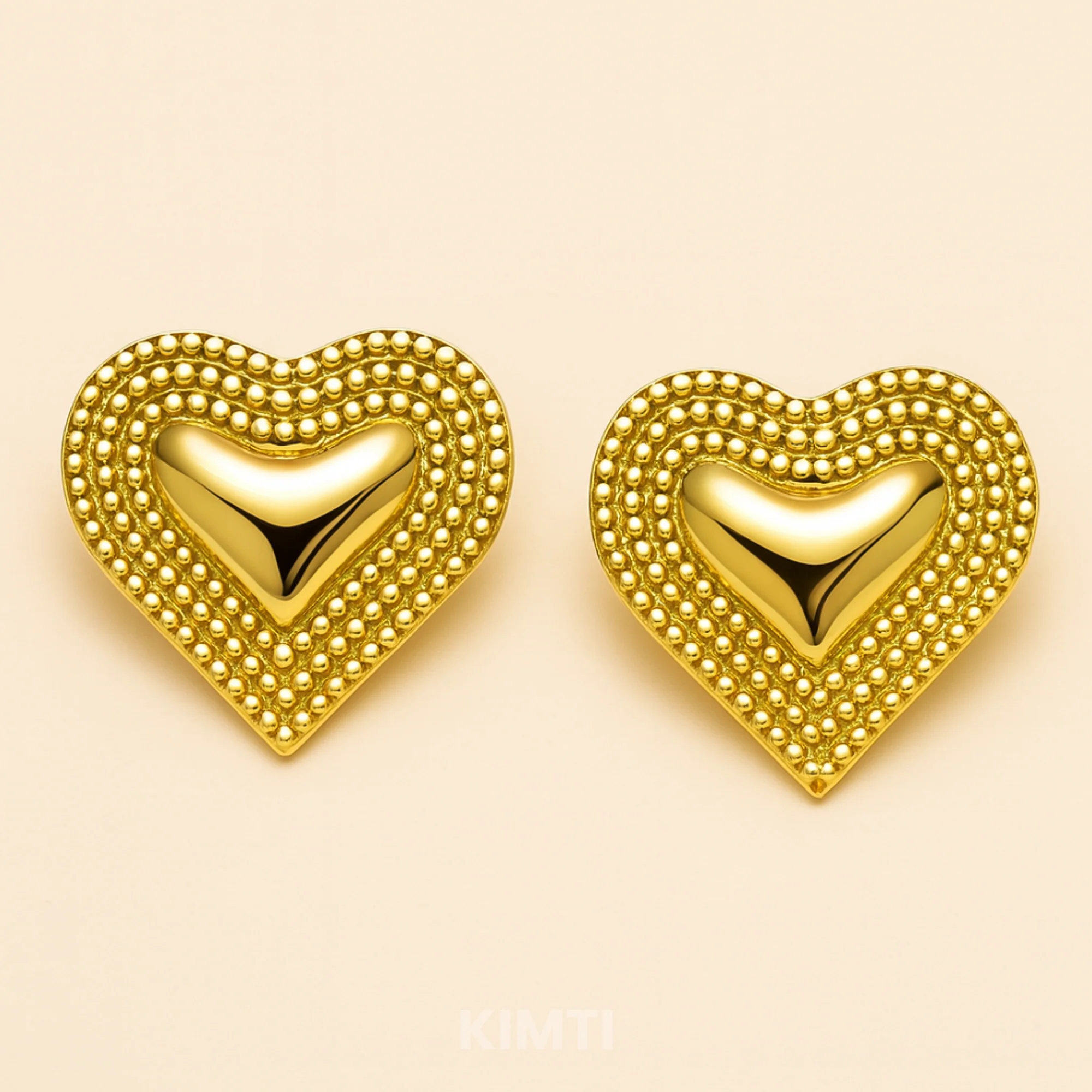 18k Gold Plated Giselle Pearl Herat Anti Tarnish Earring
