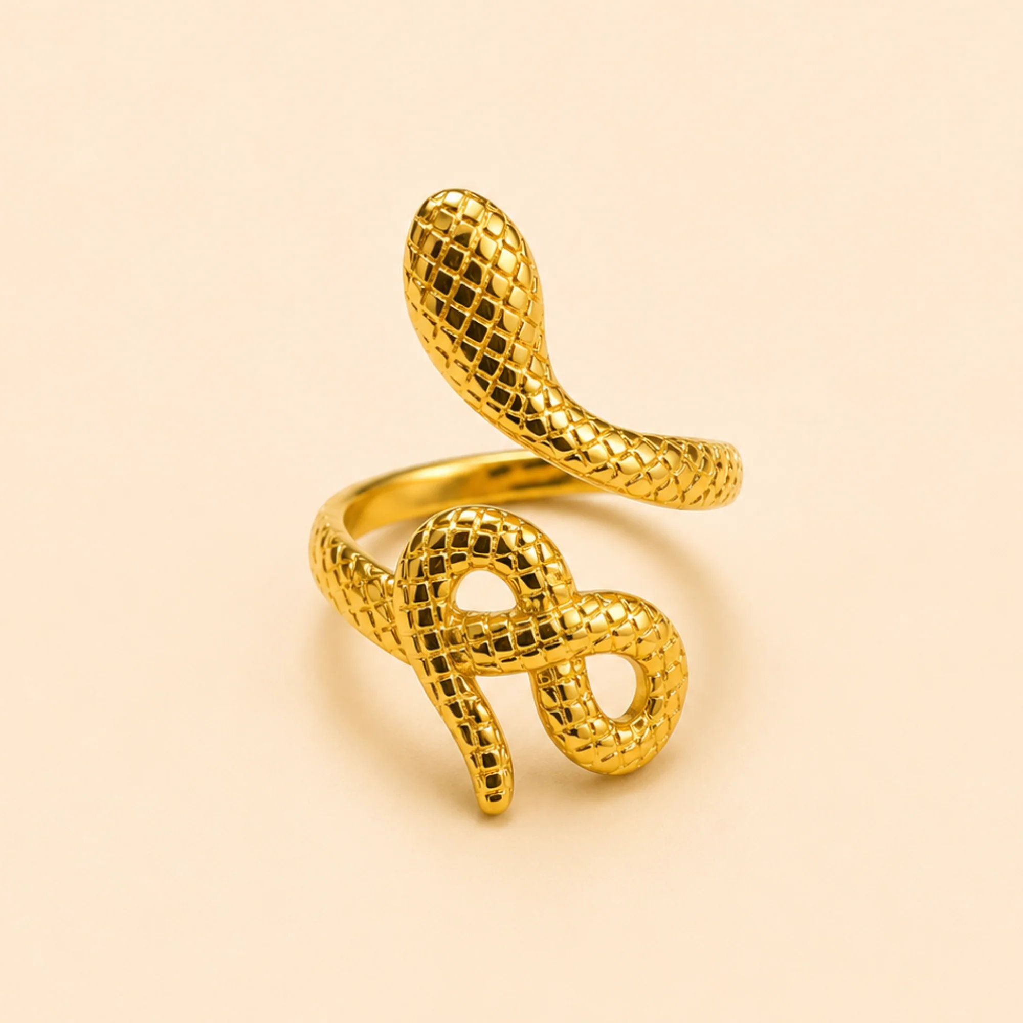 18K Gold Plated Golden Serpent Wrap Ring