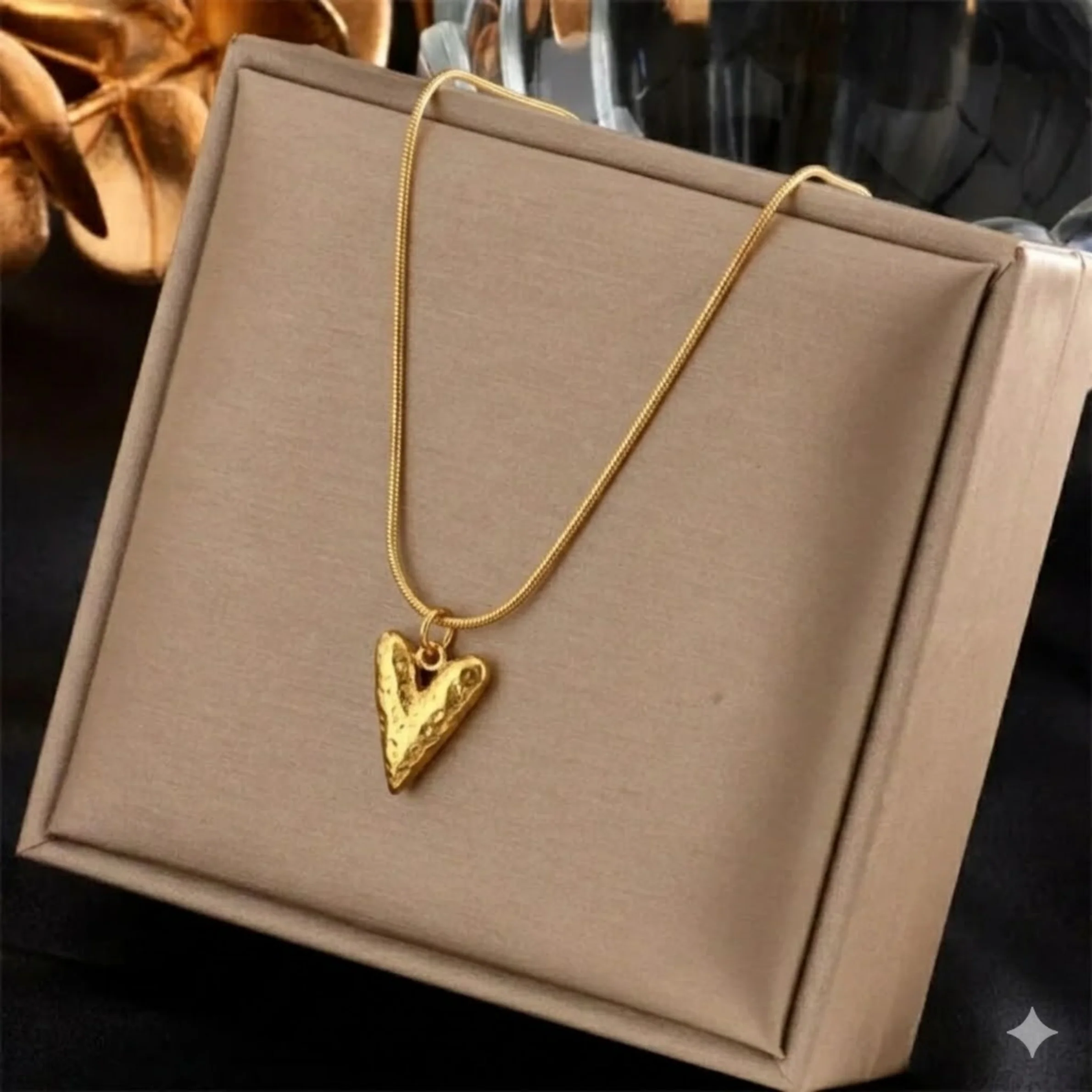 18k Gold Plated Golden Whisper Heart Pendant Necklace - Image 2
