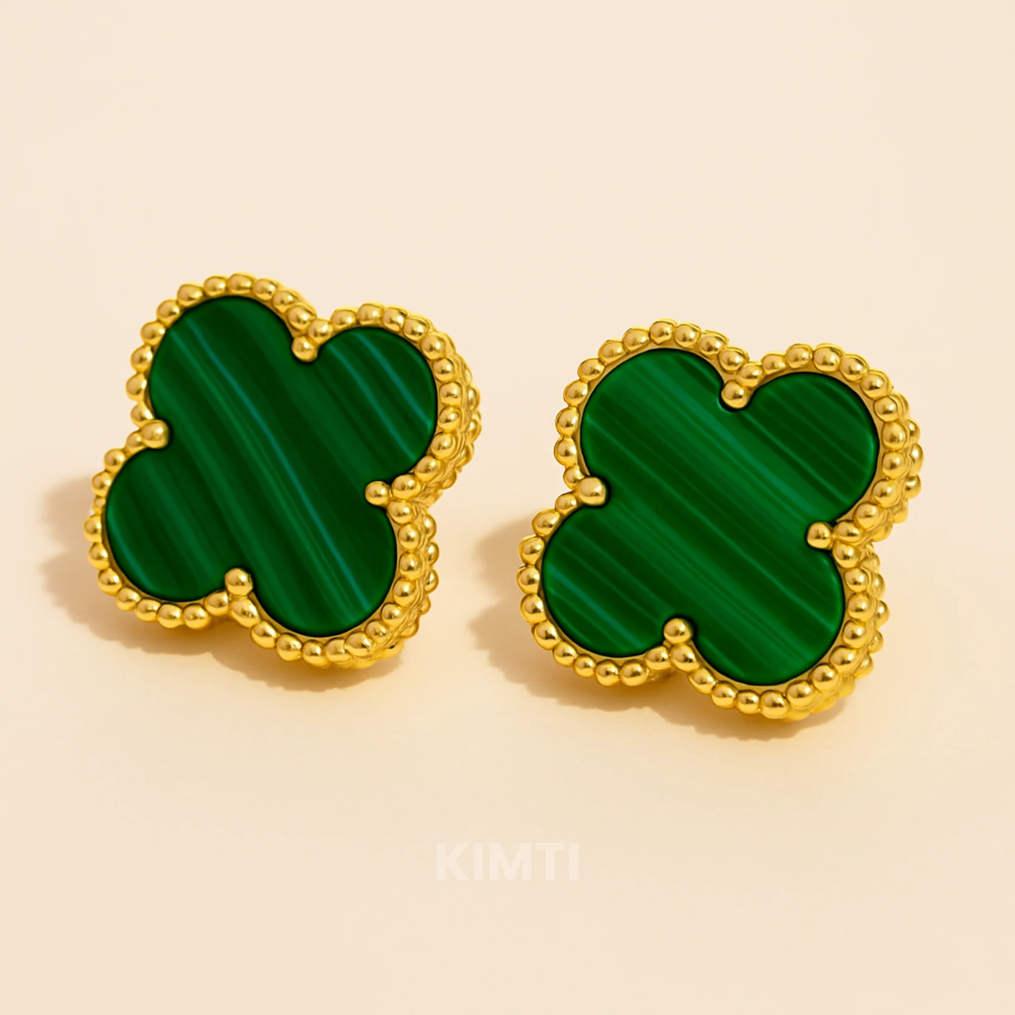 Green Clover Anti Tarnish Stud Earring - Image 2