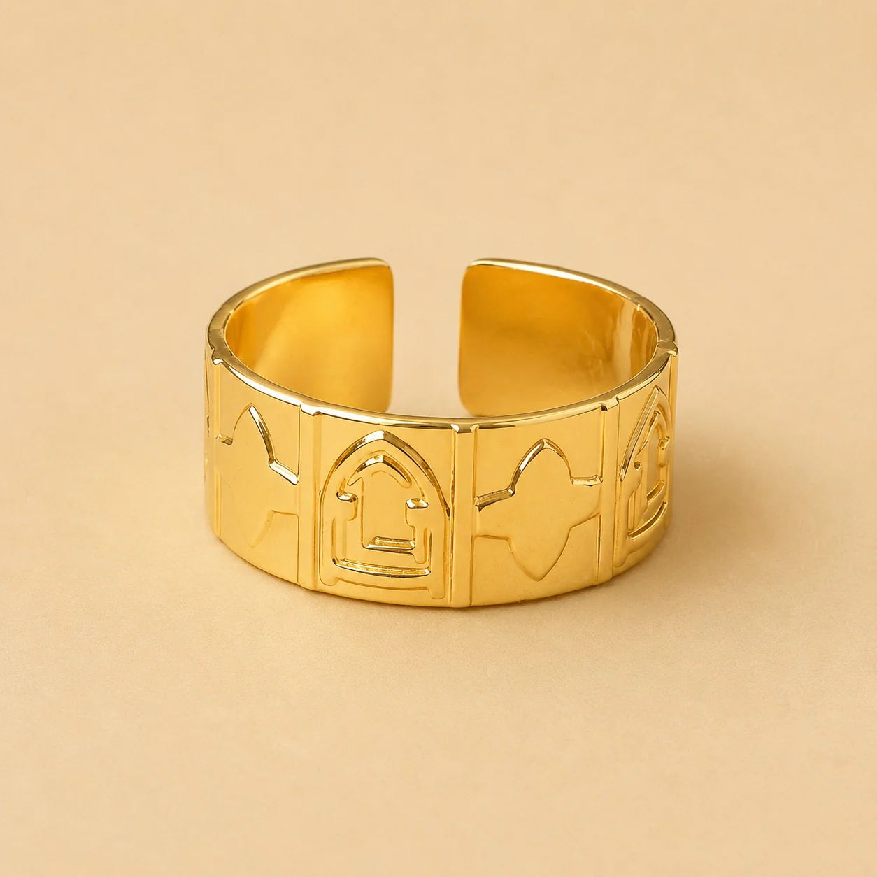 18K Gold Plated Iconic Glow Adjustable Ring