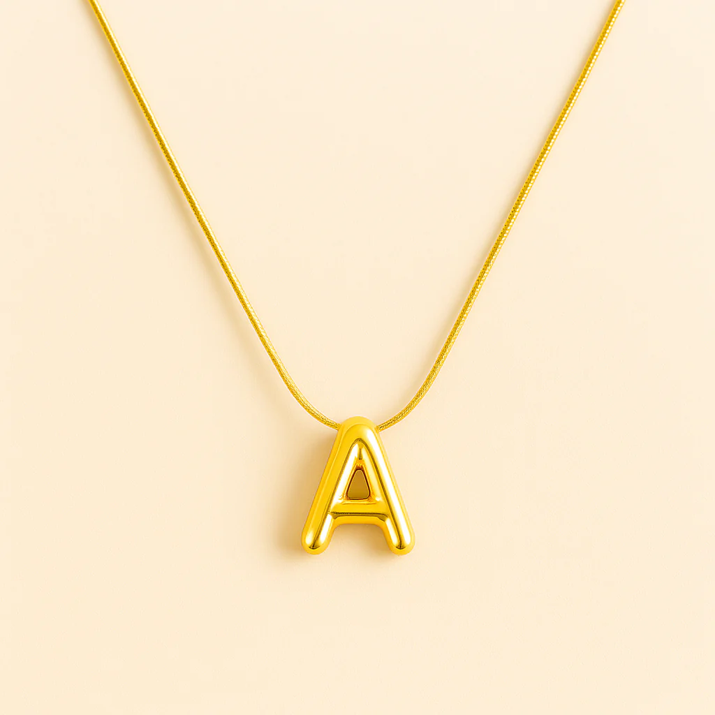 18k Gold Plated Initial Letter Necklace