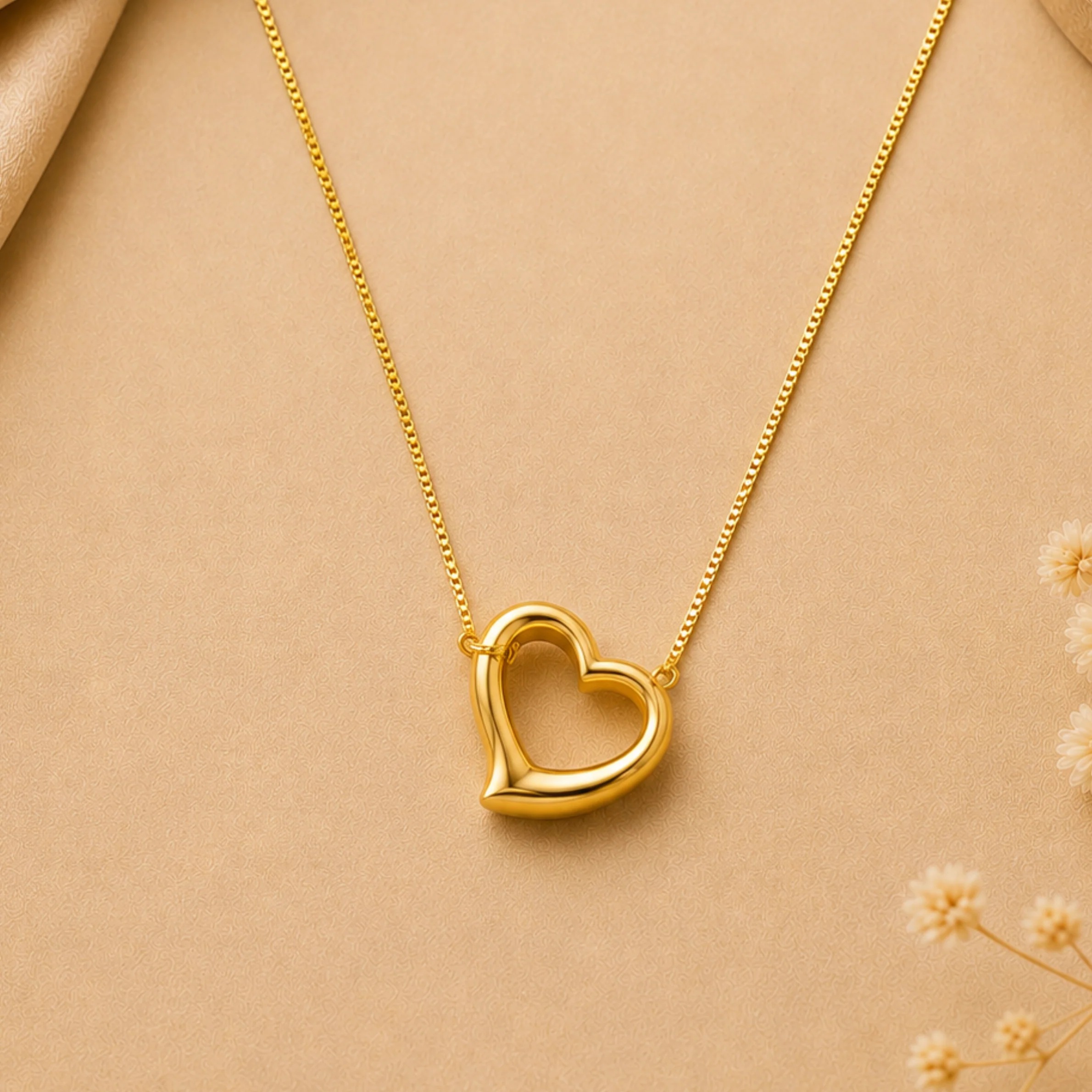 18K Gold Plated Korean Style Gold Necklace - Image 2