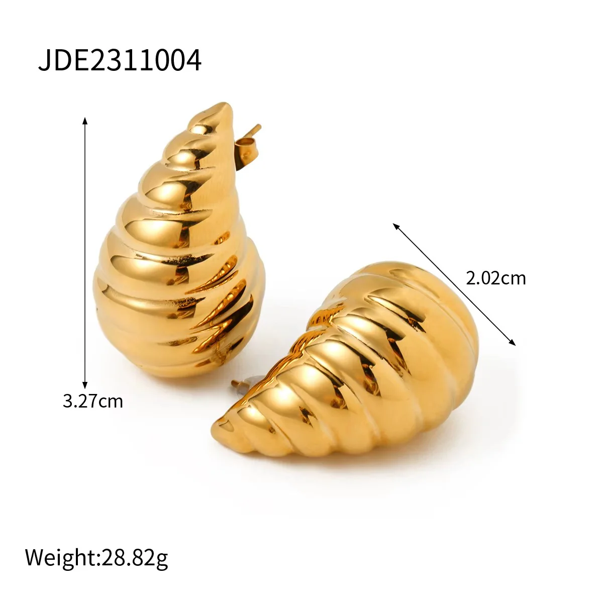 Light Hollow Teardrop Water Drop Stud Earrings - Image 4