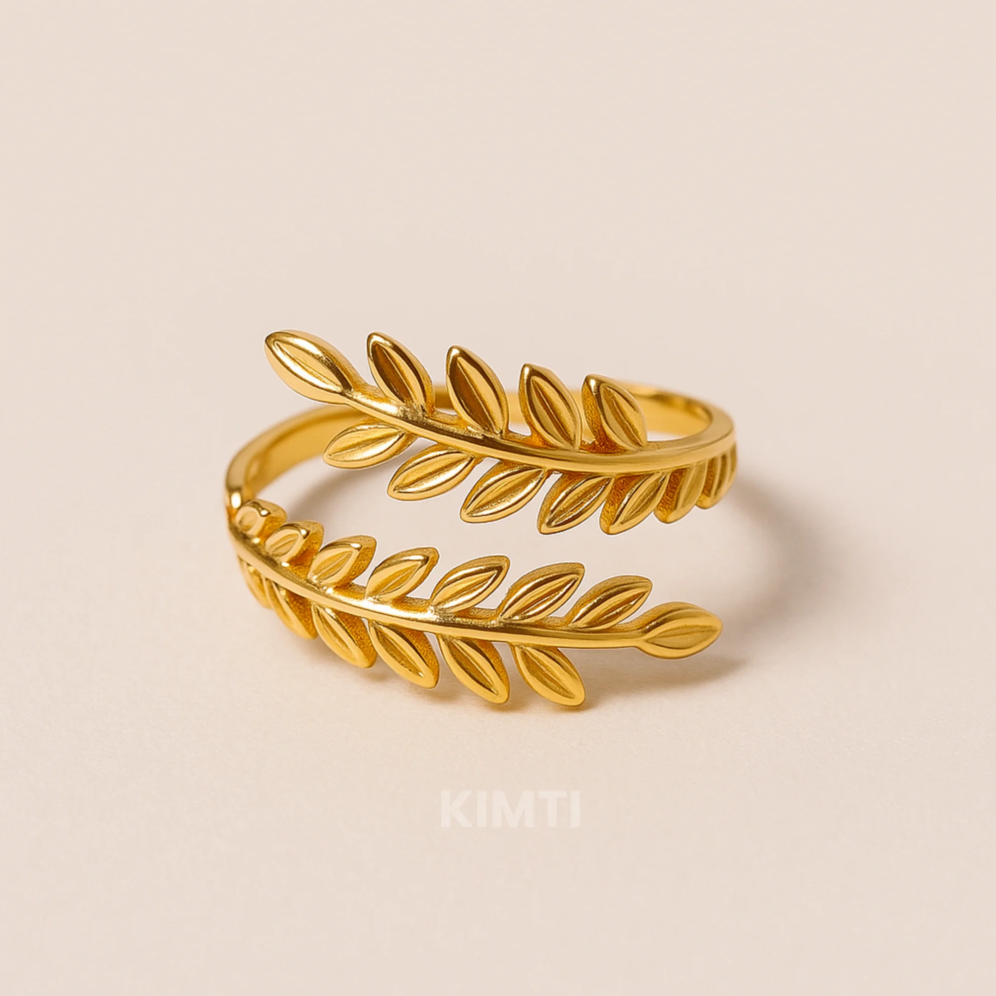 18k Gold Plated Maple Leaf Ring