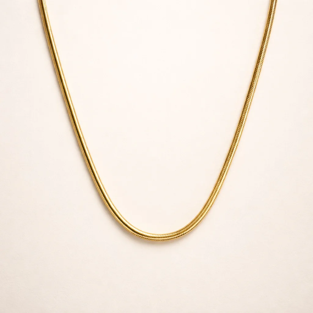 Men-18K Gold plated Anti Tarnsih Small Size Snake Chain