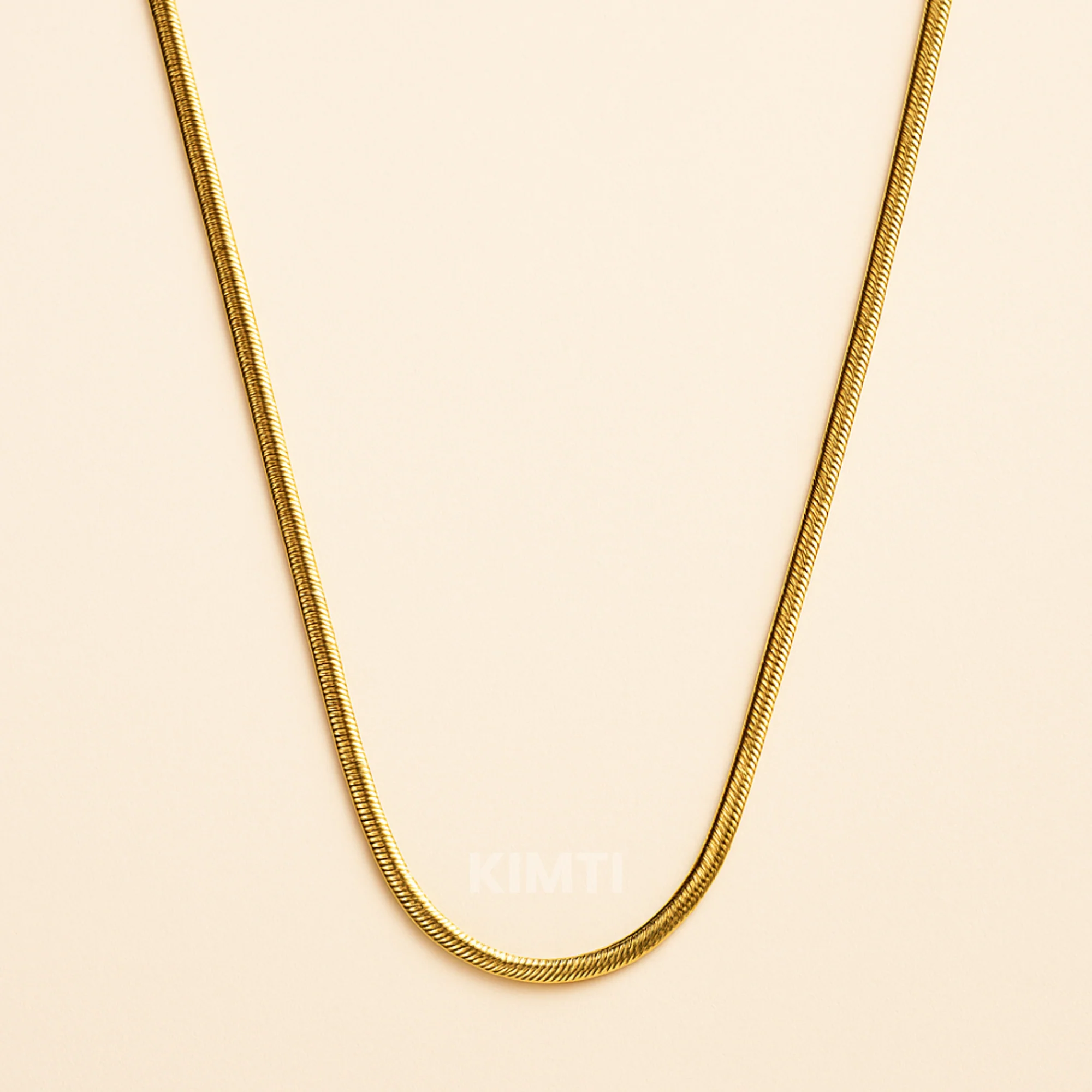 Men-18K Gold plated Anti Tarnsih Small Size Snake Chain - Image 4
