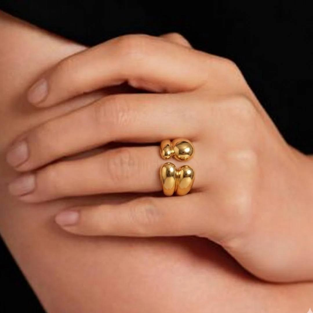 18k Gold Plated Oro Fusion Ring - Image 2