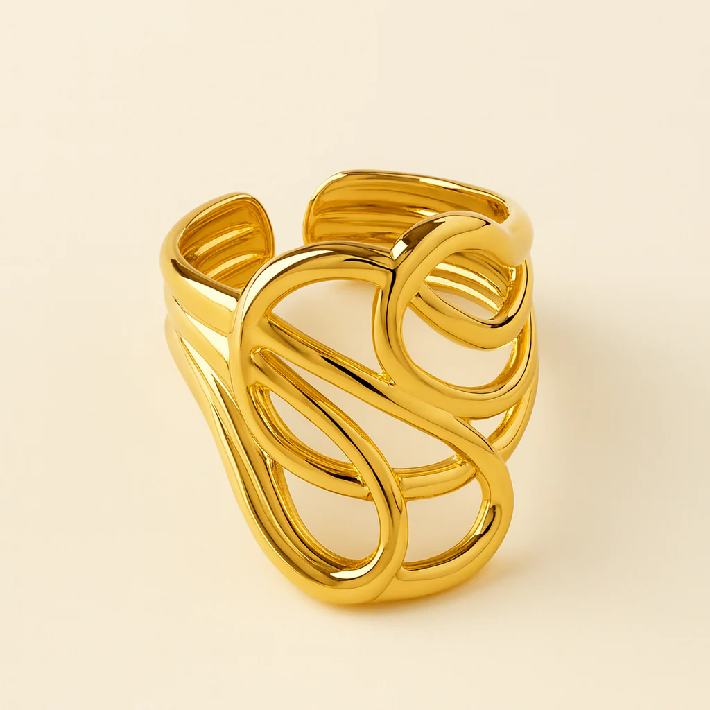 18K Gold Plated Oro Knot Ring