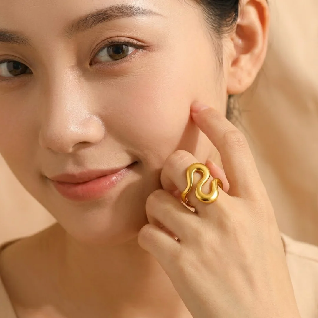 18k Gold Plated Promise Glow Ring - Image 2
