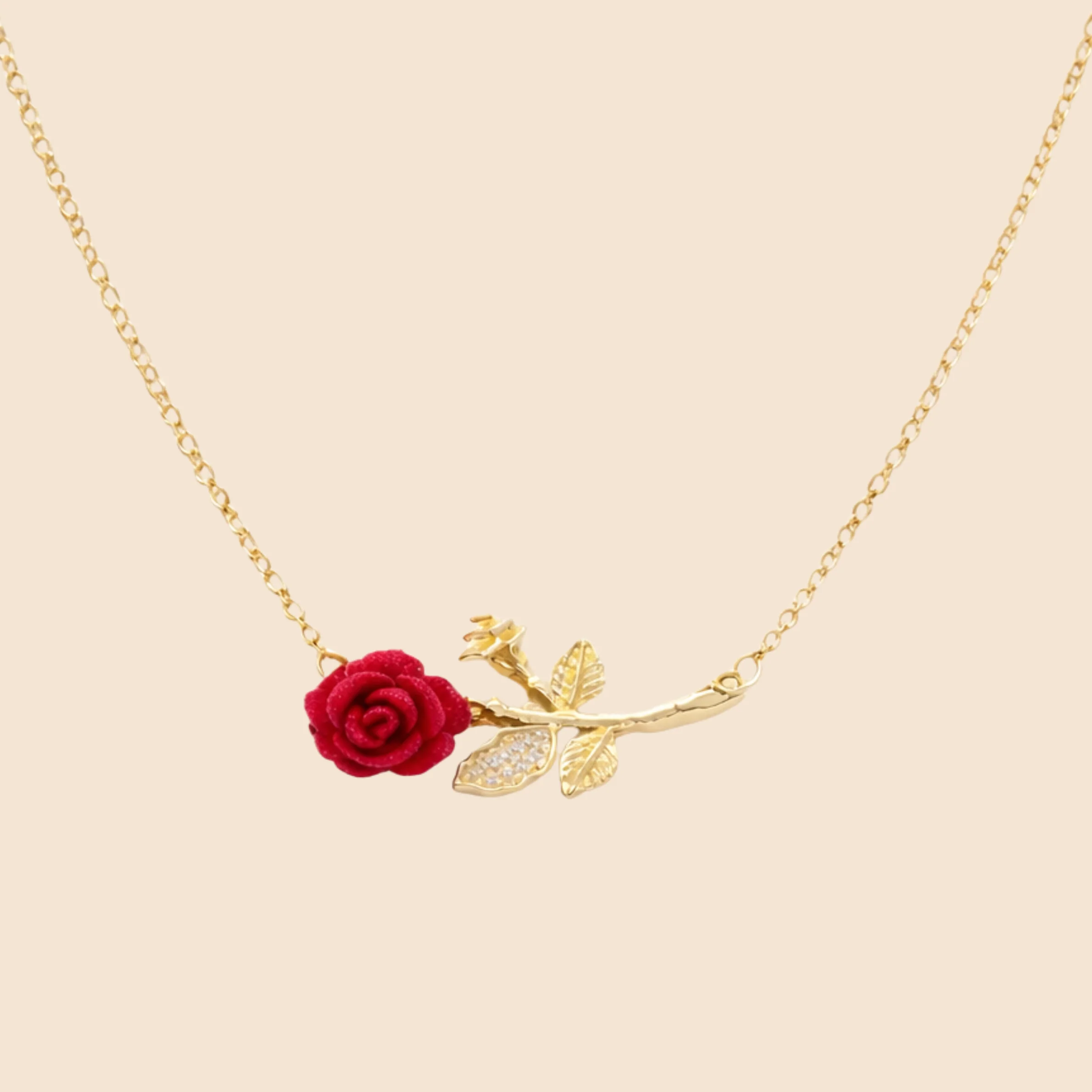 18K Gold Plated Rosette of Love Necklace - Image 3