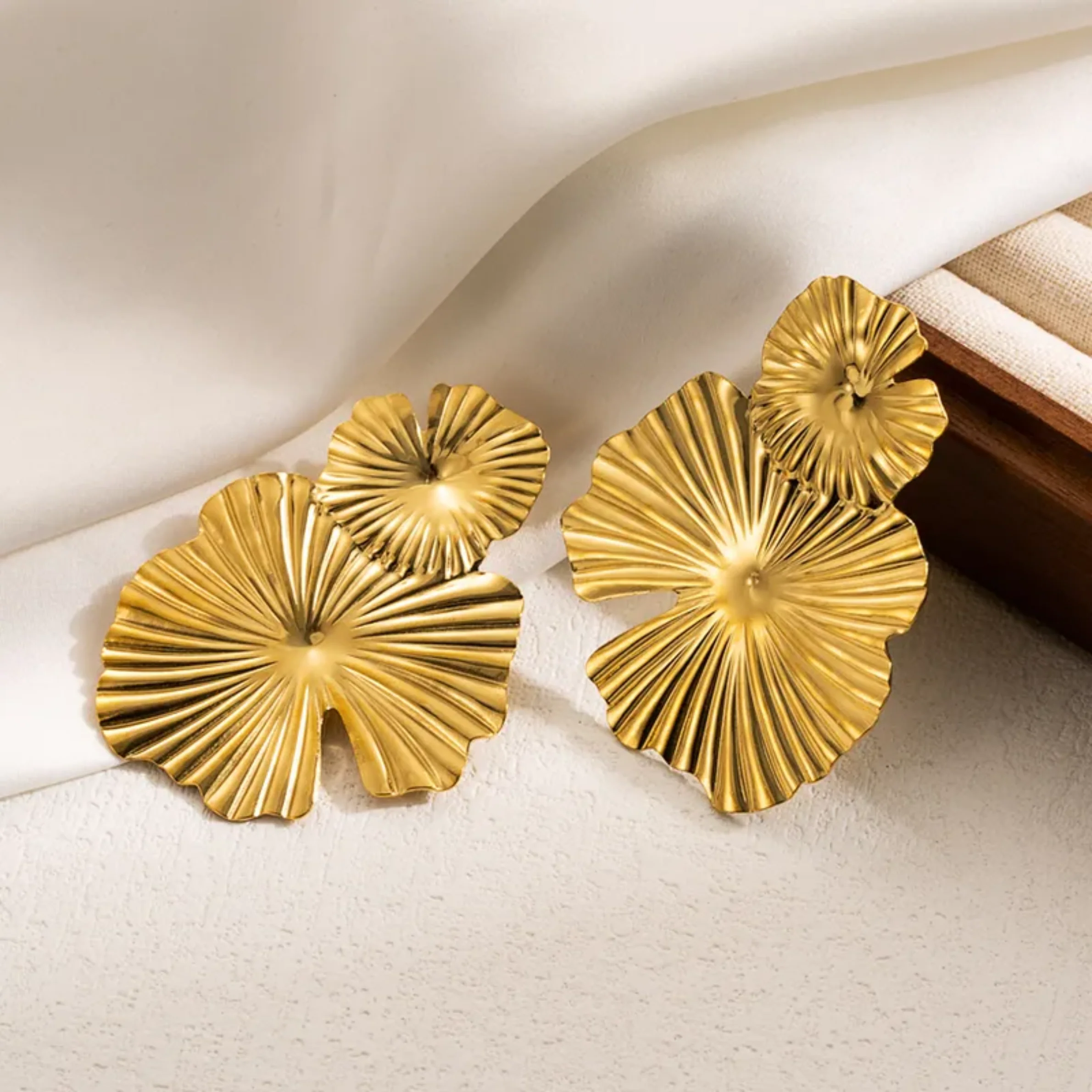 18K Gold Plated Royal Sunburst Earrings