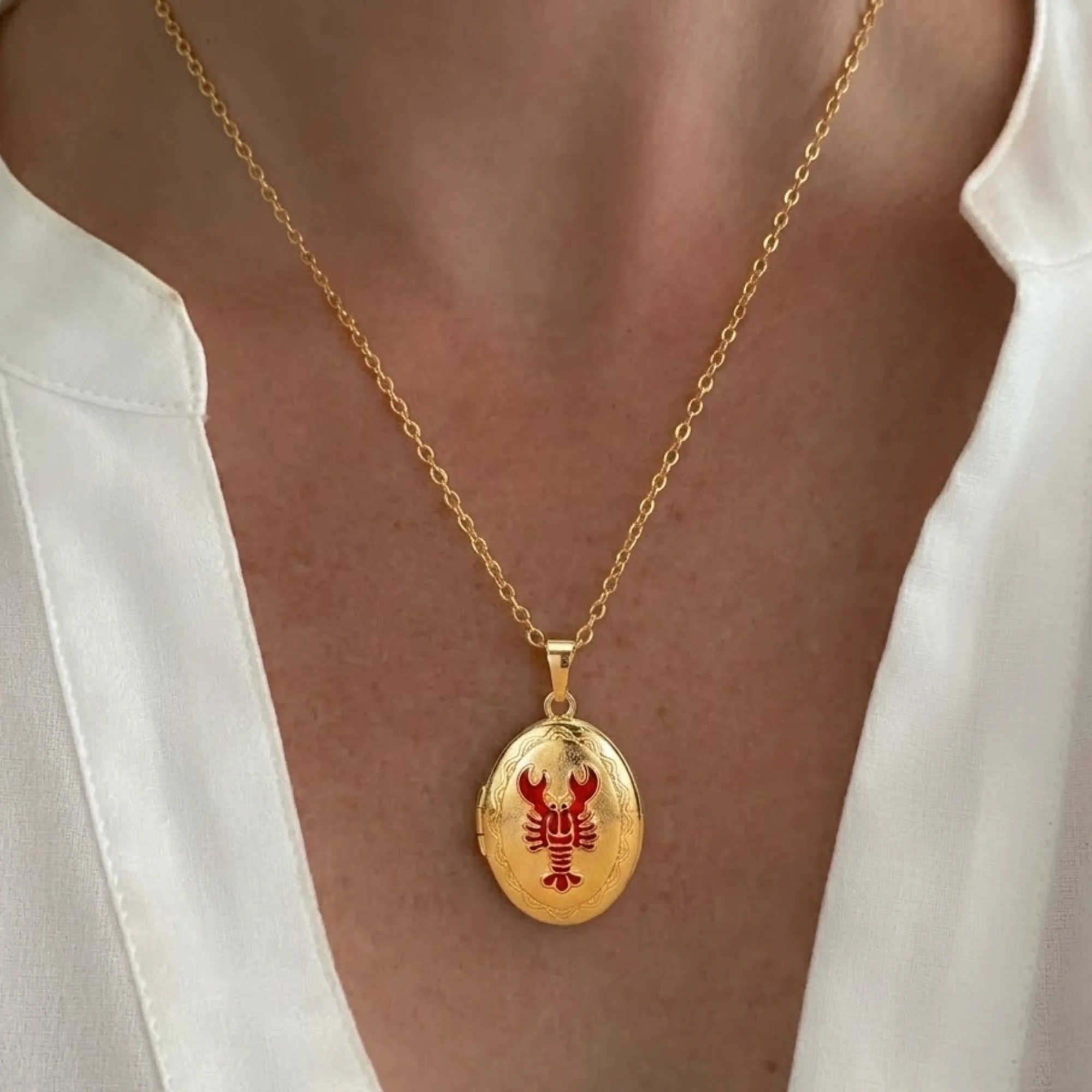 18K Gold Plated Scorpio Zodiac Pendant Necklace - Image 2