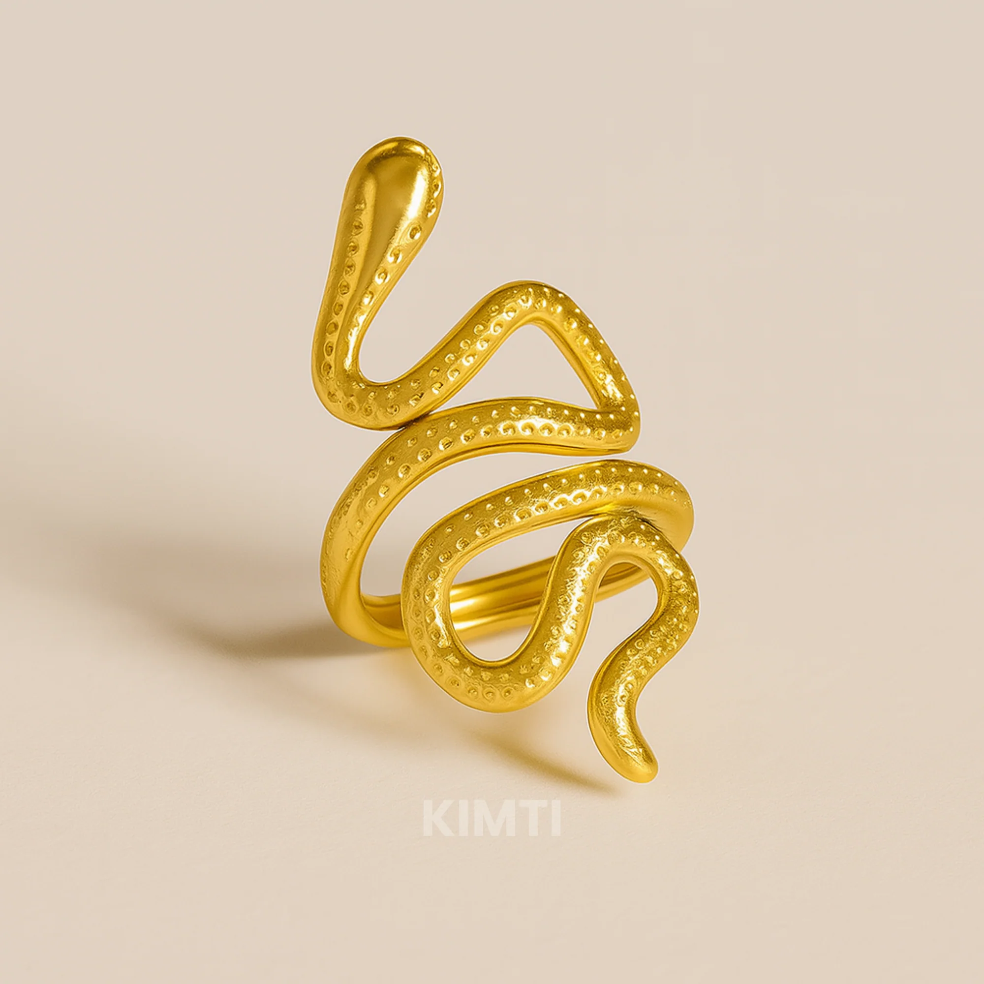 18k Gold Plated Snake Ring