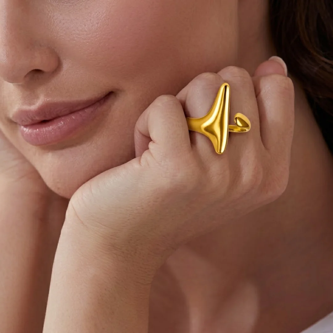 18K Gold Plated Kaira Luxe Ring for Women - Image 2