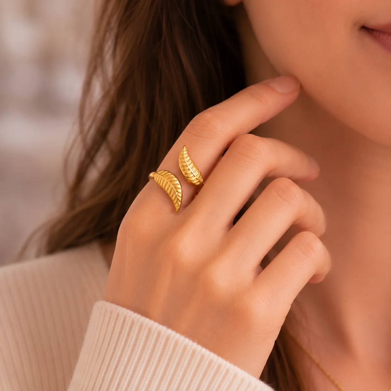 18k Gold Plated Sylvan Grace Ring - Image 2