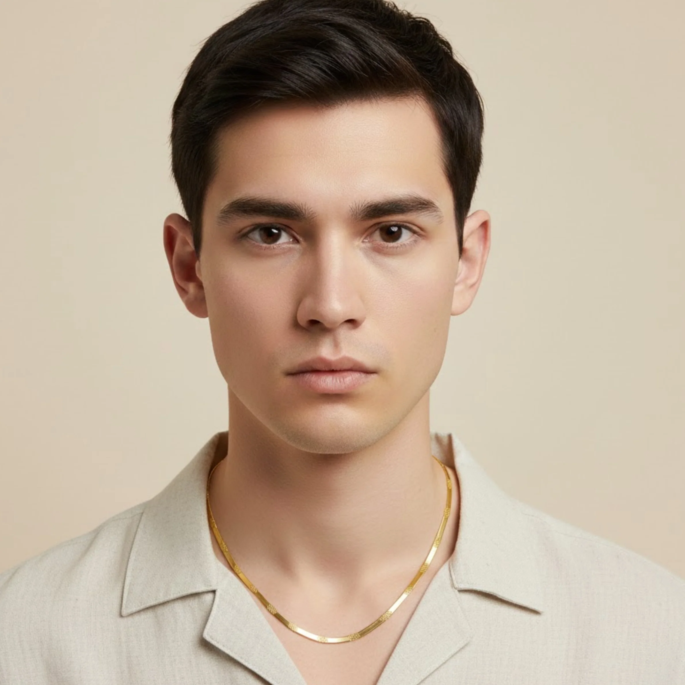 Men-18K Gold Plated Anti Tarnish Stateley Chain - Image 2