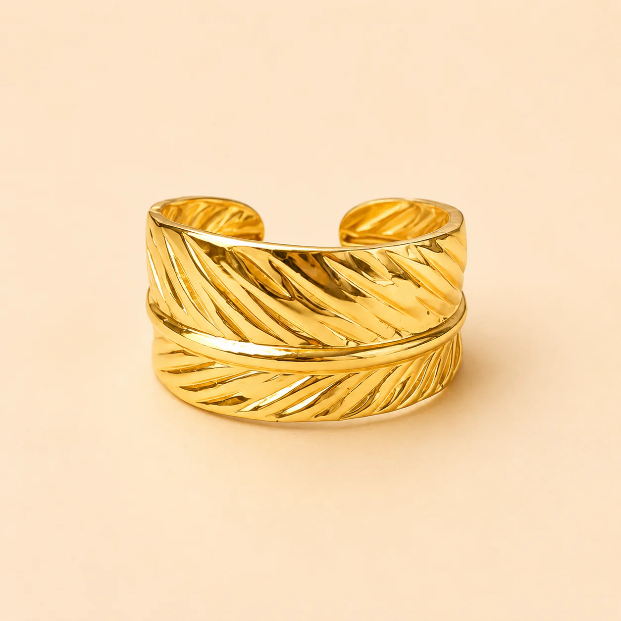 18K Gold Plated Waterproof Adjustable Ring