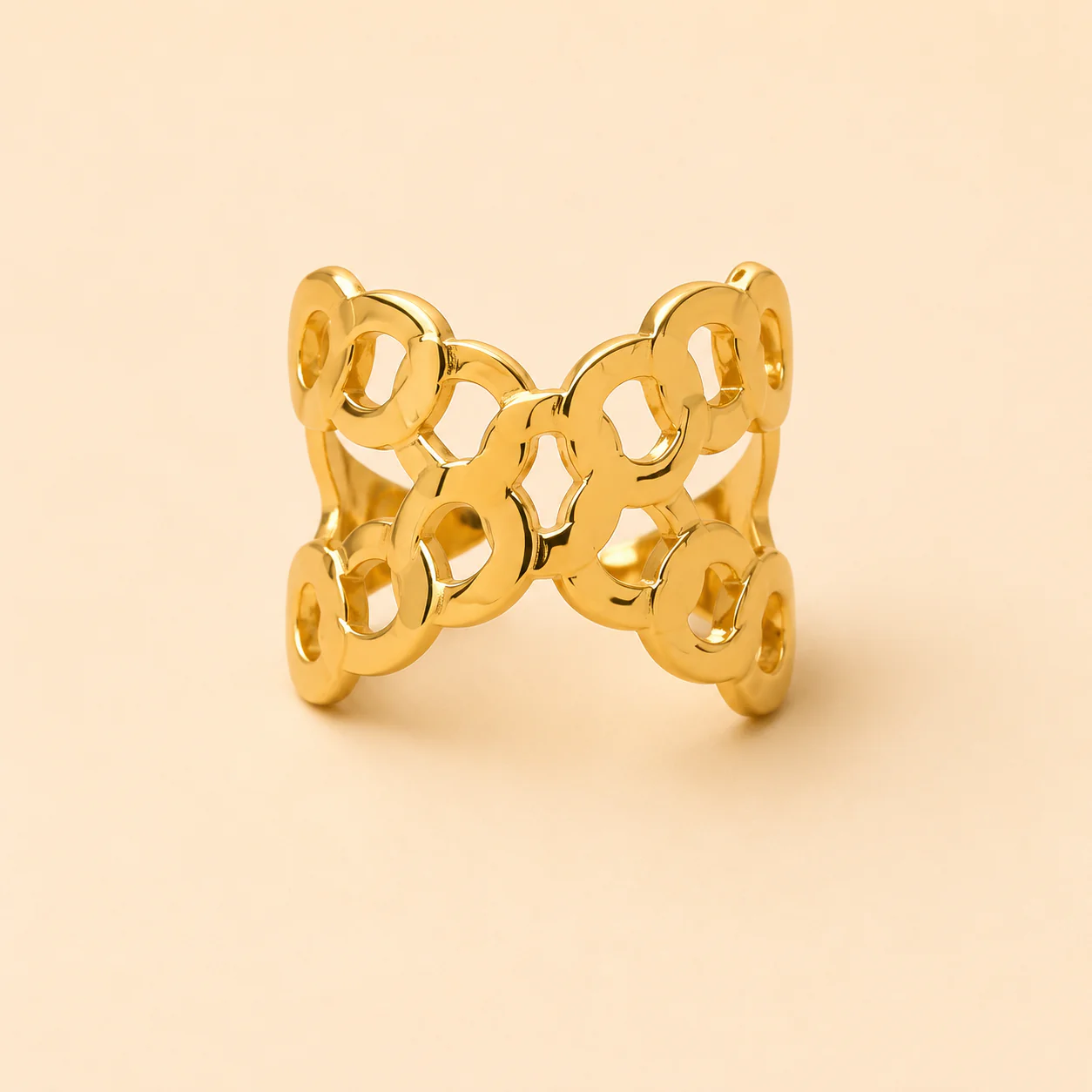 18K Gold Plated Waterproof Statement Ring