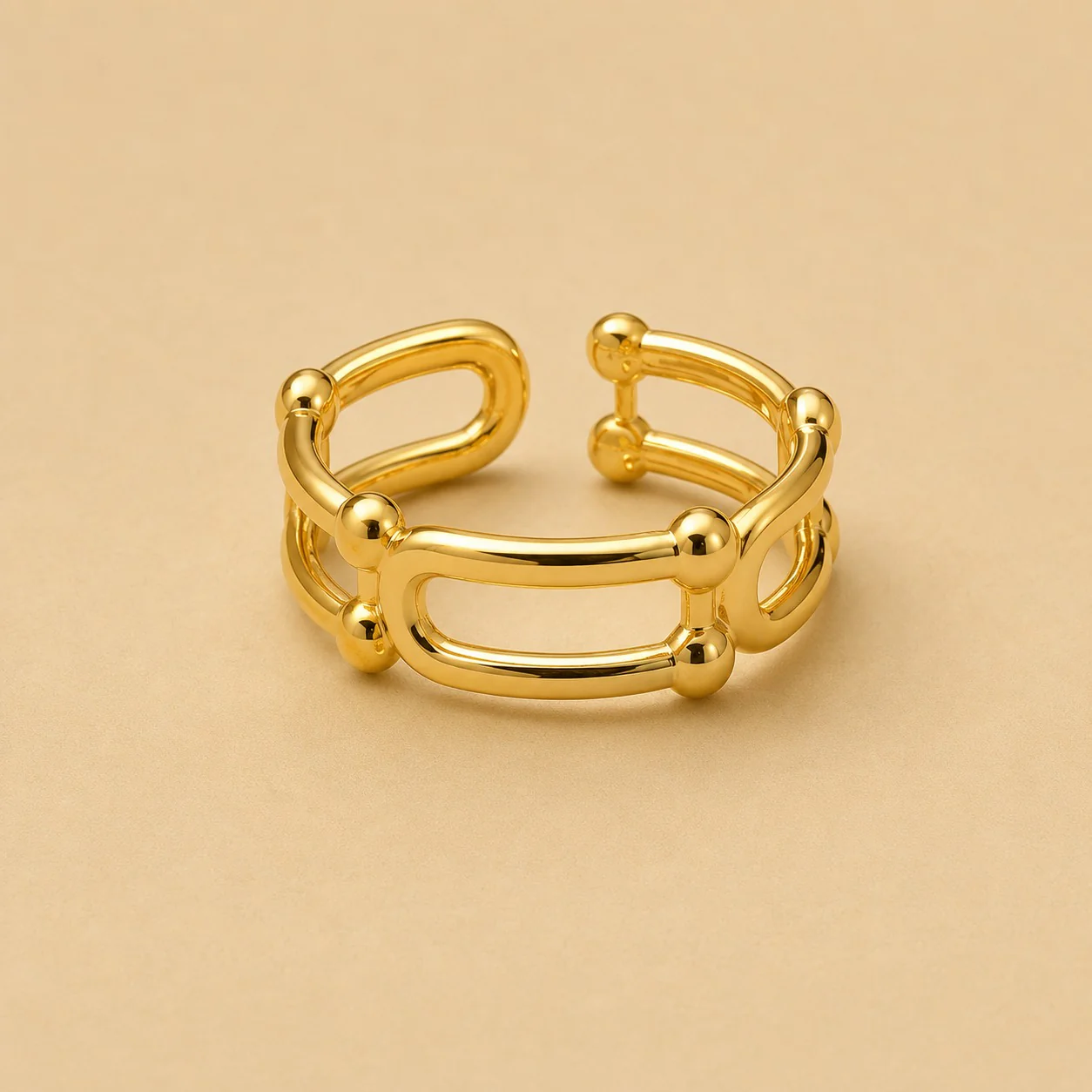 18K Glod Plated Connector Ring