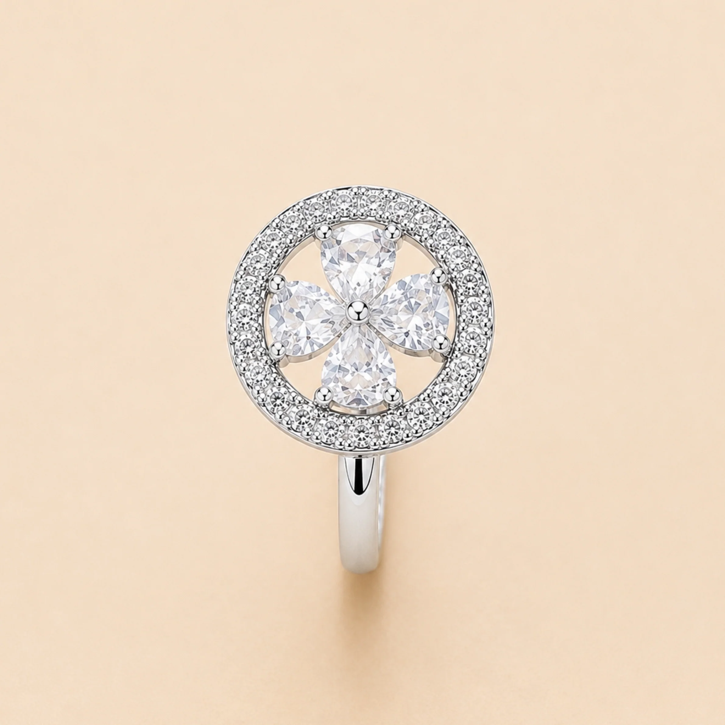 Anti-Tarnish Lucky Clover Ring