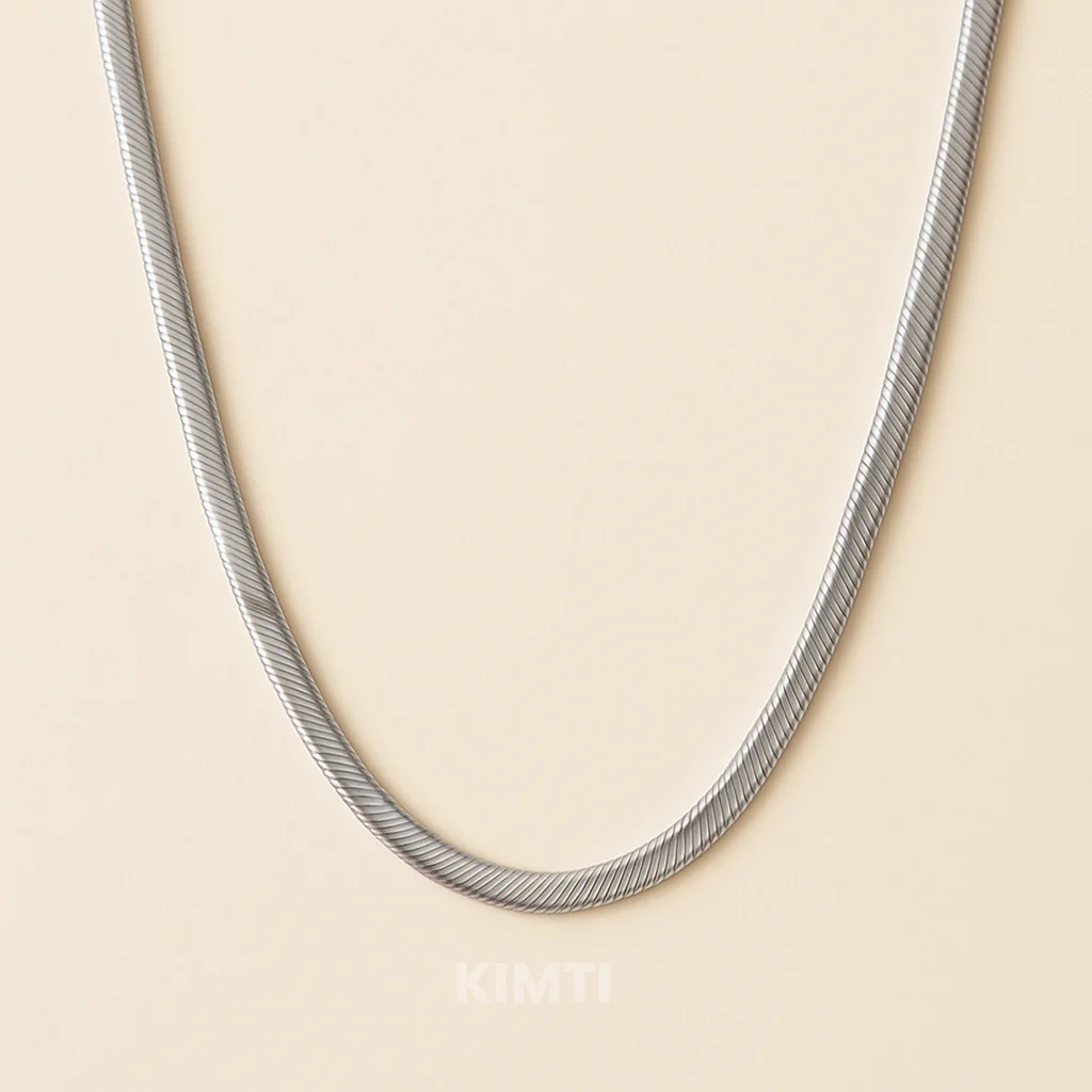 Men - 18k Anti Tarnish Silver Snake Chain - Image 3