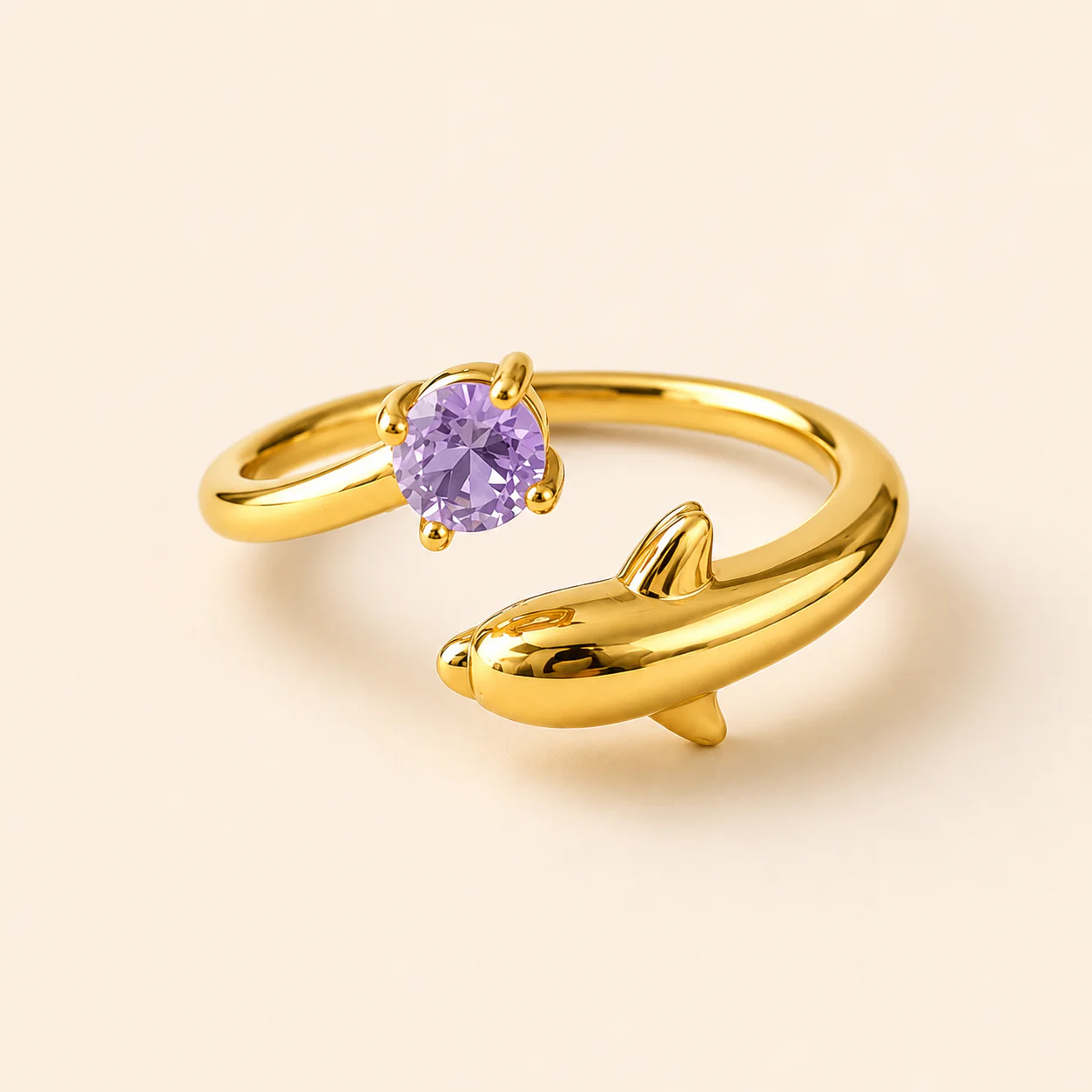 Aurelia Gold Minimal Waterproof Ring - Image 3