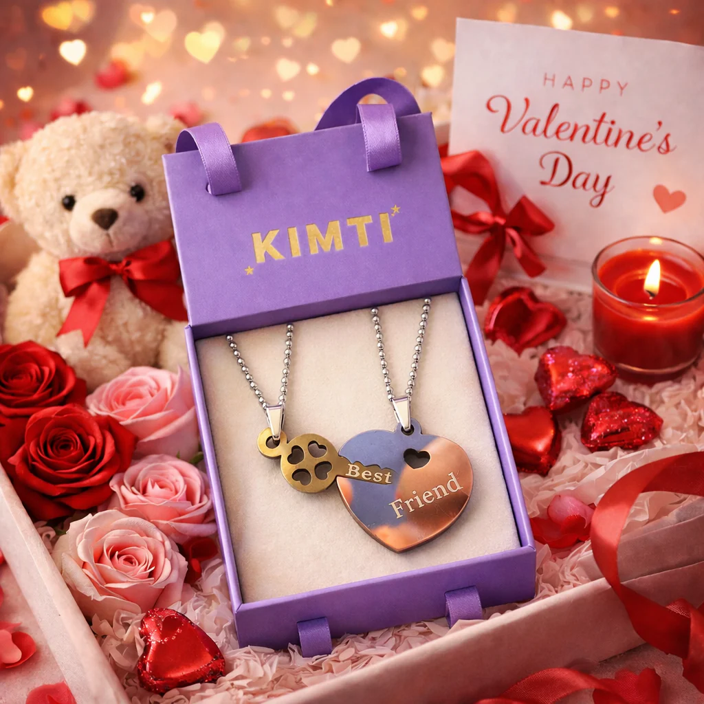 Best Friend Key Heart Matching Necklace - Image 4