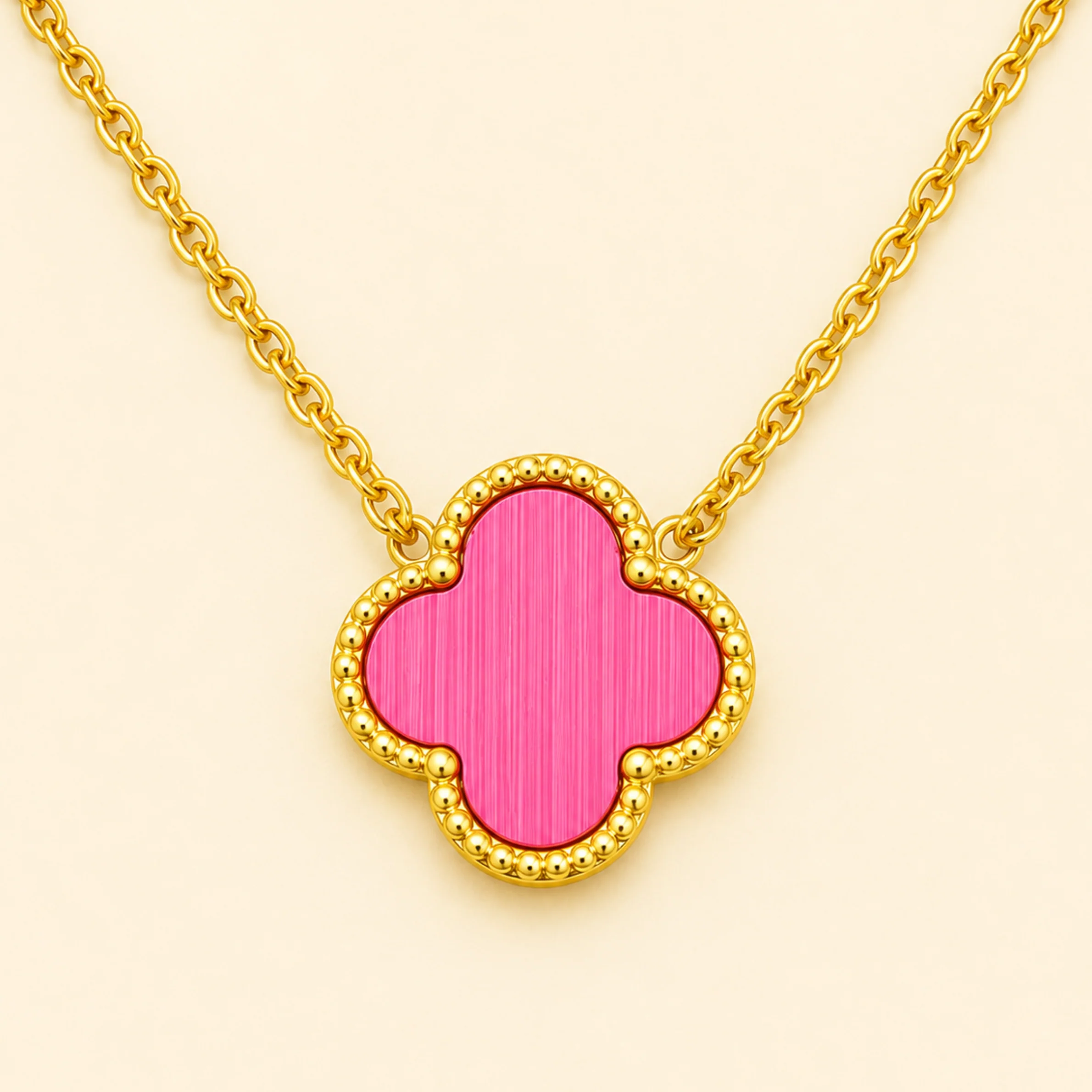 Pink Clover Necklace - Image 5