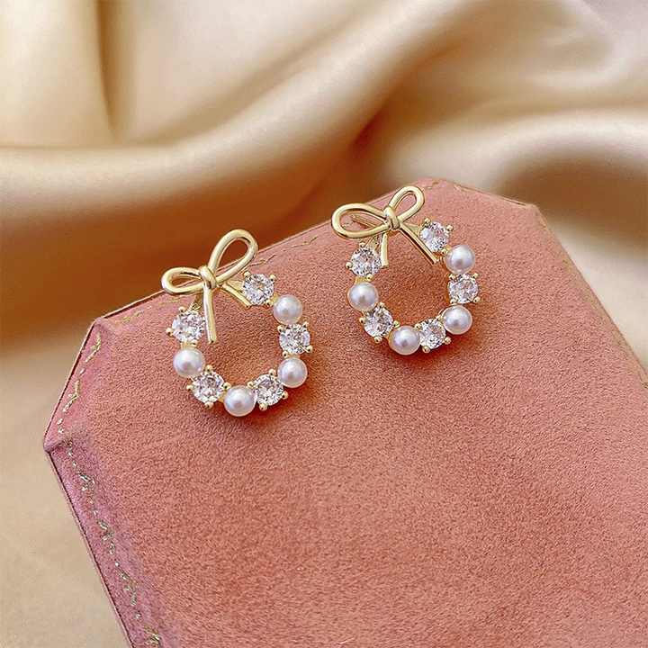 Just Rs. 49 Business Chic White Pearls Stud Earring - Image 7