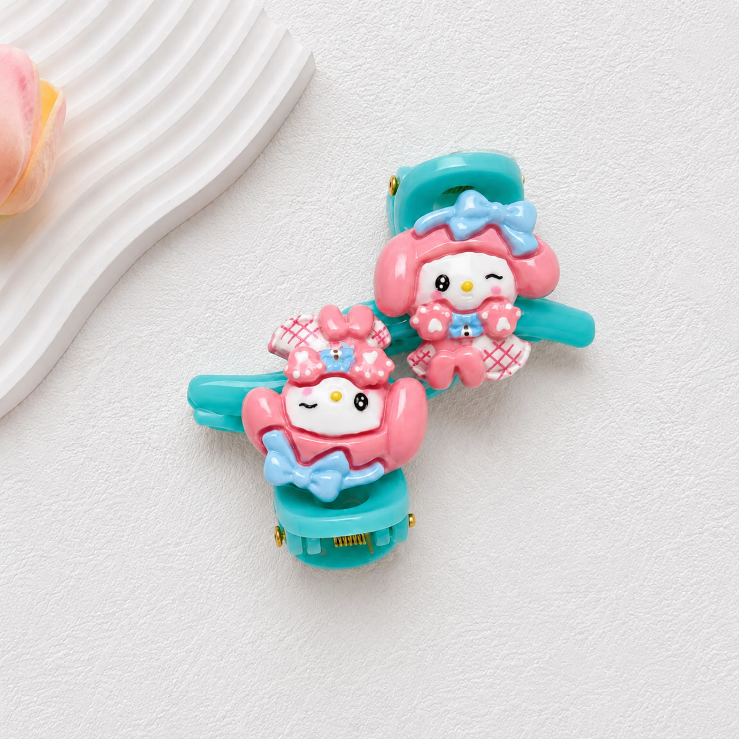 Cartoon Cat Hair Clips Set for Kids - Image 2