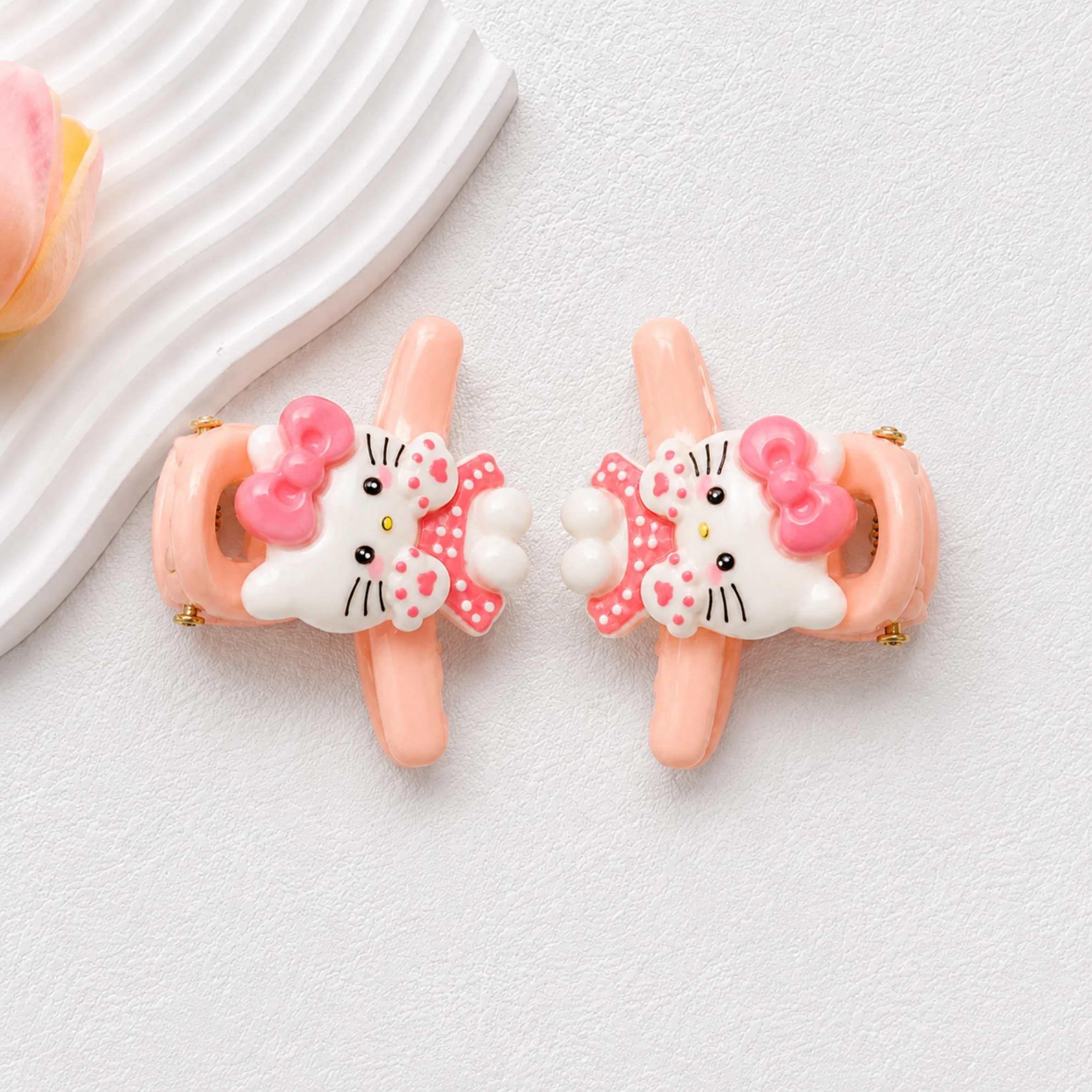 Cartoon Cat Hair Clips Set for Kids - Image 3