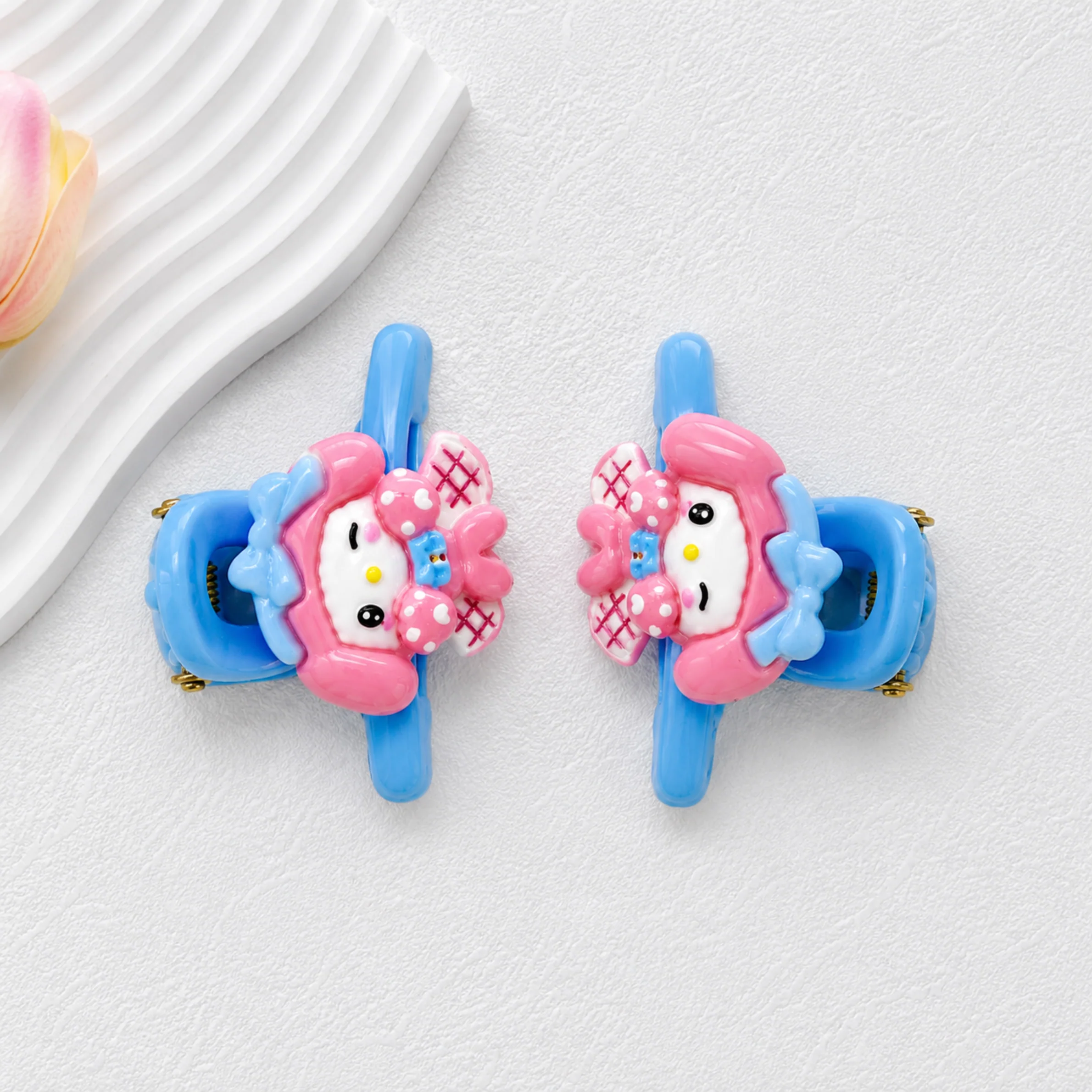 Cartoon Cat Hair Clips Set for Kids - Image 4